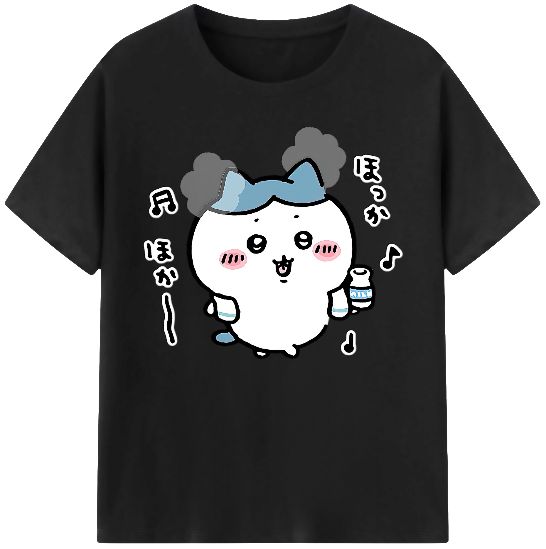 （画像用） ちいかわ ハチワレ Chii-kawa hachiware 綿100％ メンズ半袖Tシャツ｜肌触りやわらか＆通気性