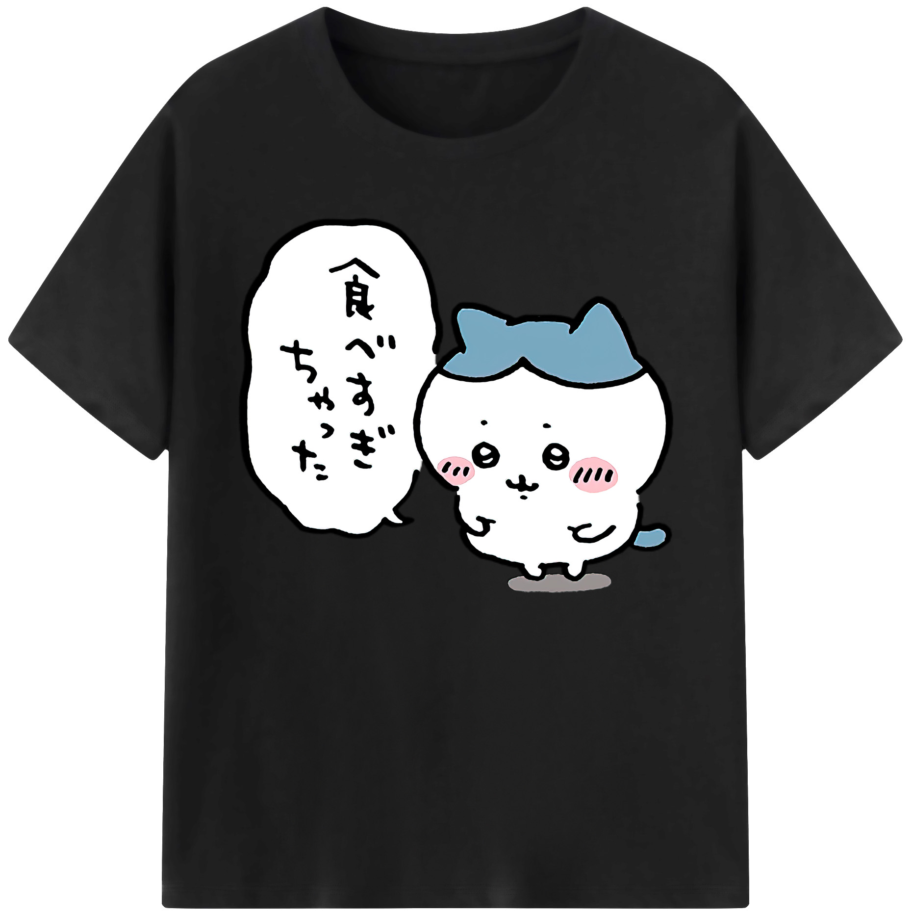 （画像用） ちいかわ ハチワレ Chii-kawa hachiware 綿100％ メンズ半袖Tシャツ｜肌触りやわらか＆通気性