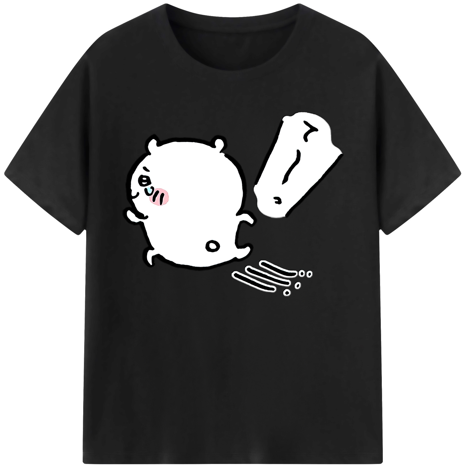 （画像用） ちいかわ ちいかわ Chii-kawa chiikawa 綿100％ メンズ半袖Tシャツ｜肌触りやわらか＆通気性