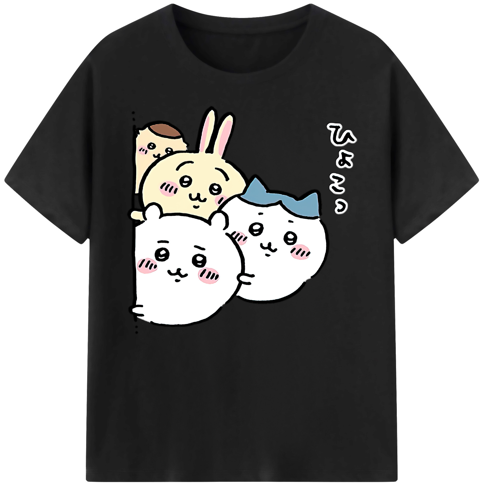 （画像用） ちいかわ ちいかわ Chii-kawa chiikawa 綿100％ メンズ半袖Tシャツ｜肌触りやわらか＆通気性