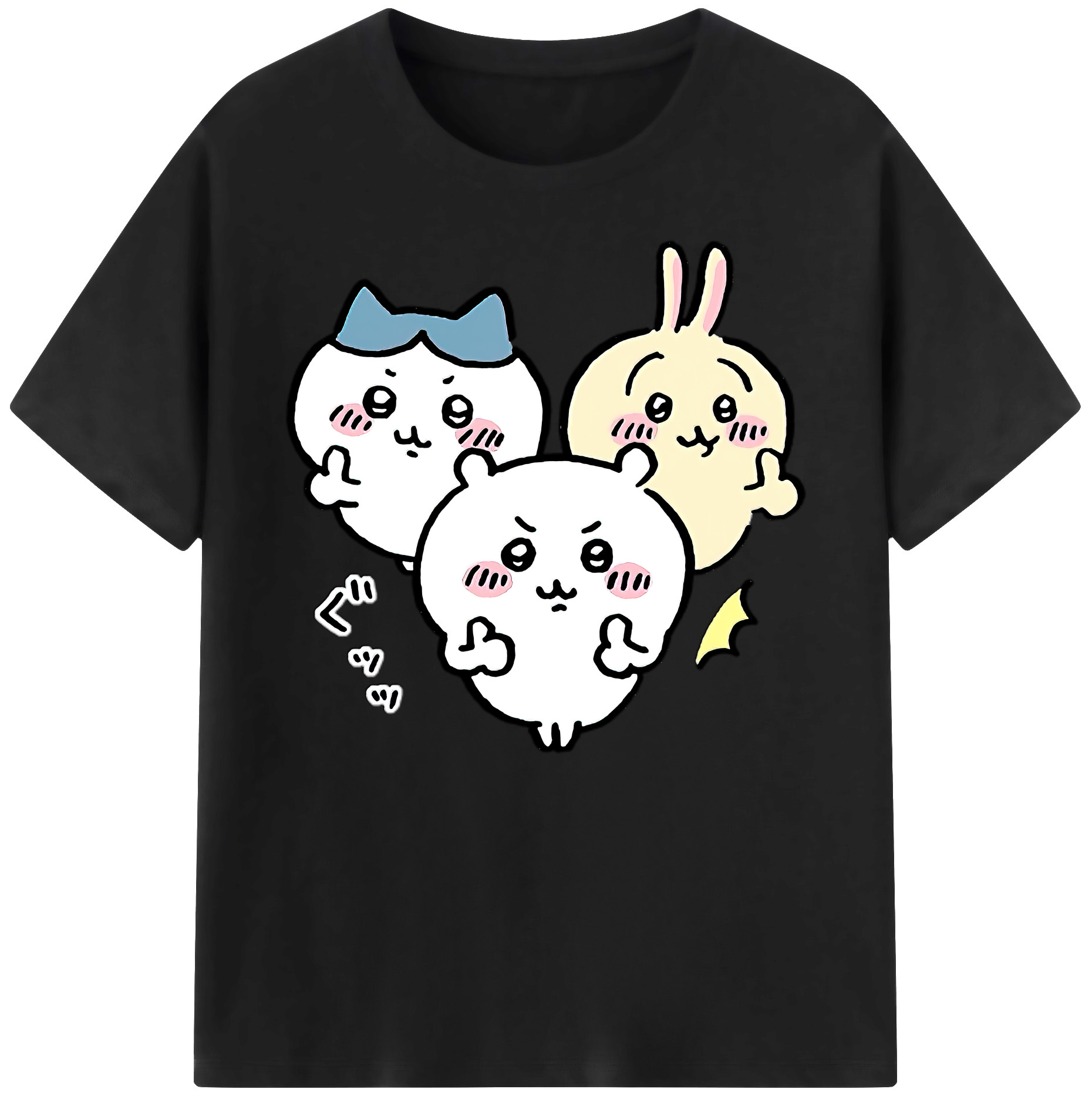 （画像用） ちいかわ うさぎ Chii-kawa usagi 綿100％ メンズ半袖Tシャツ｜肌触りやわらか＆通気性