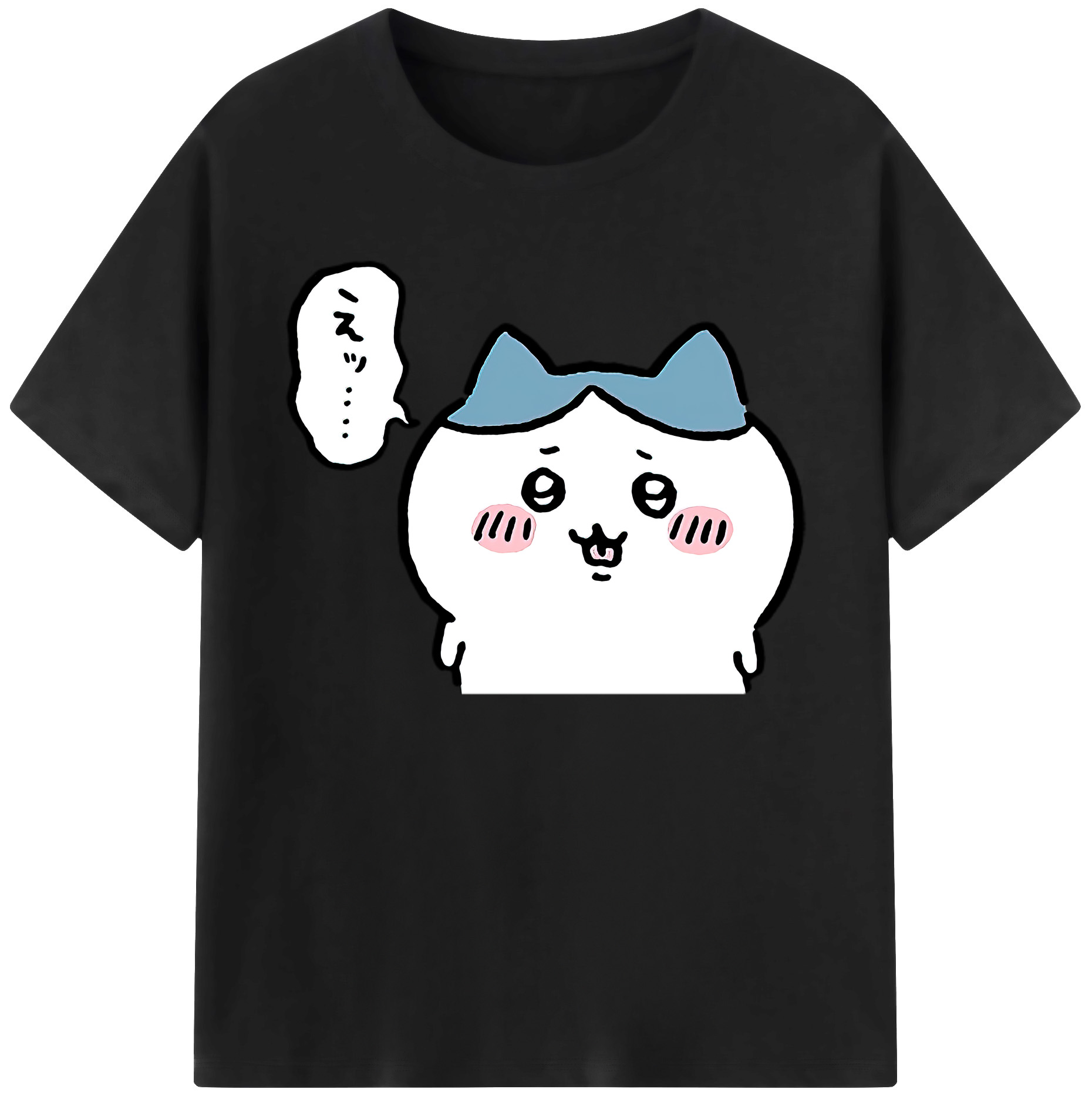 （画像用） ちいかわ ハチワレ Chii-kawa hachiware 綿100％ メンズ半袖Tシャツ｜肌触りやわらか＆通気性