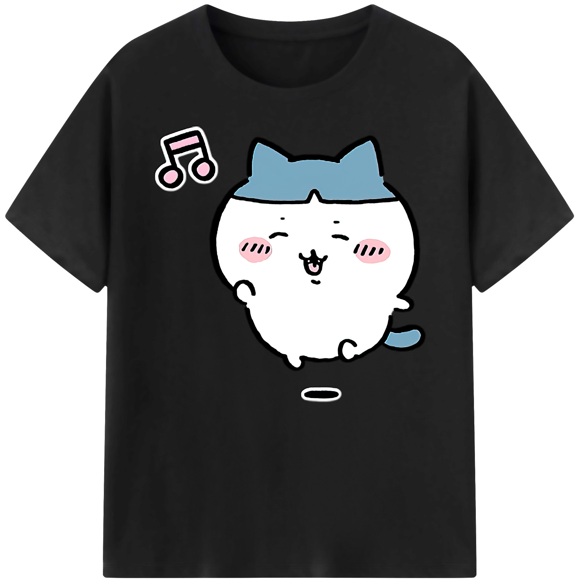 （画像用） ちいかわ ハチワレ Chii-kawa hachiware 綿100％ メンズ半袖Tシャツ｜肌触りやわらか＆通気性