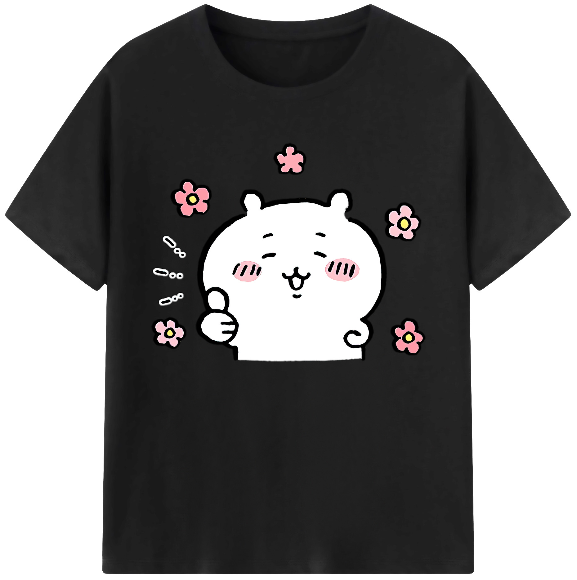 （画像用） ちいかわ ちいかわ Chii-kawa chiikawa 綿100％ メンズ半袖Tシャツ｜肌触りやわらか＆通気性