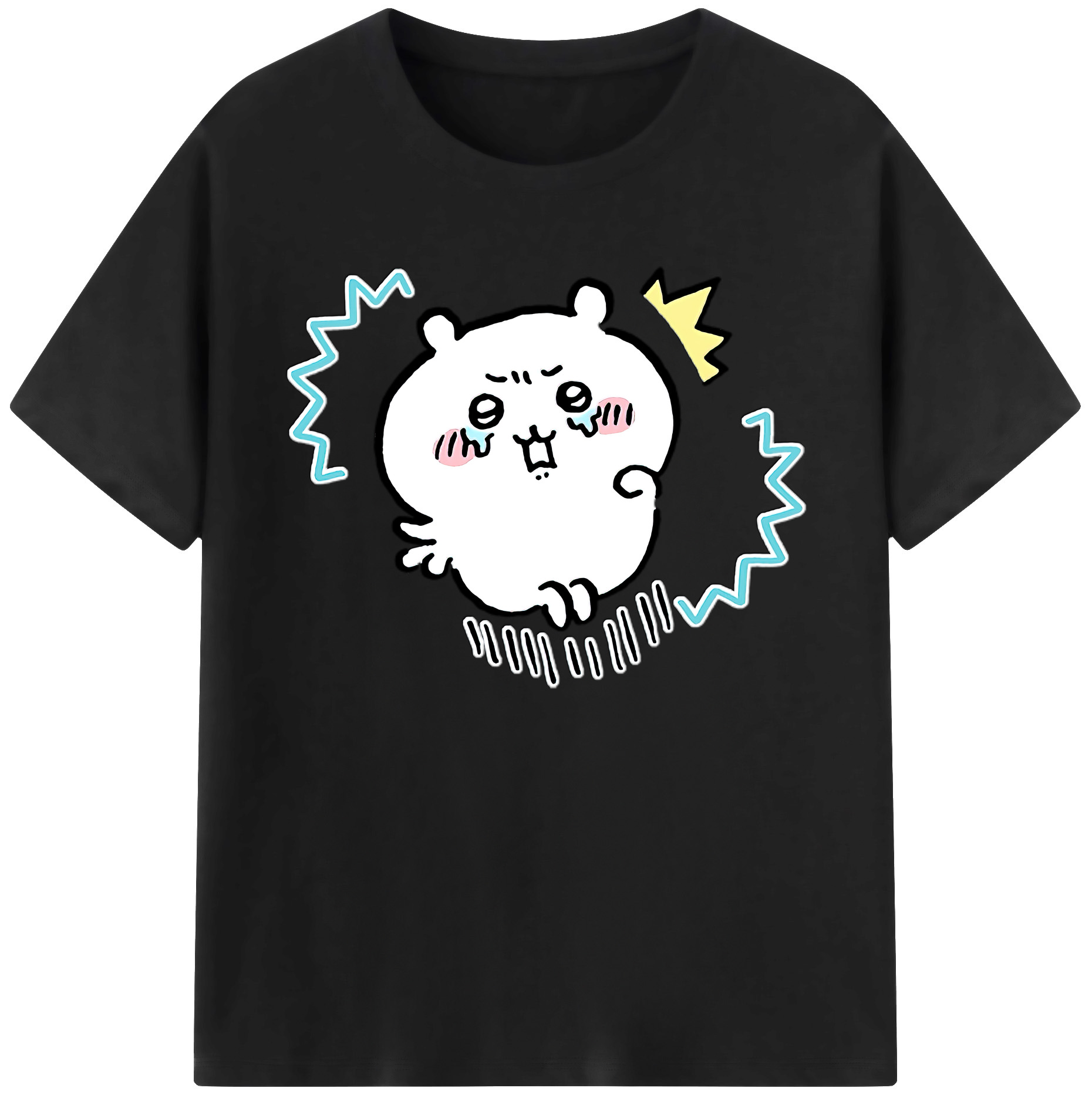 （画像用） ちいかわ ちいかわ Chii-kawa chiikawa 綿100％ メンズ半袖Tシャツ｜肌触りやわらか＆通気性
