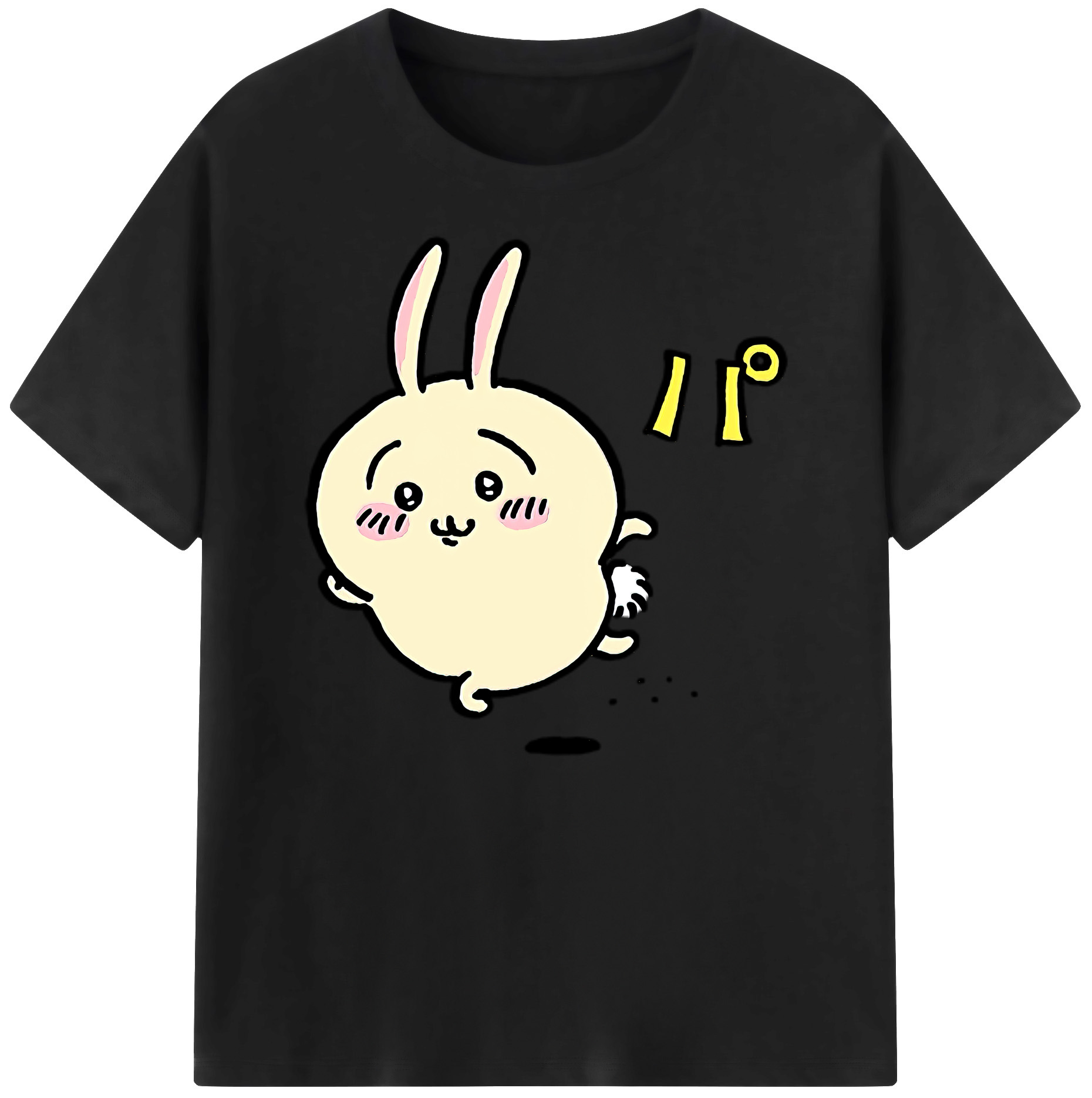 （画像用） ちいかわ うさぎ Chii-kawa usagi 綿100％ メンズ半袖Tシャツ｜肌触りやわらか＆通気性