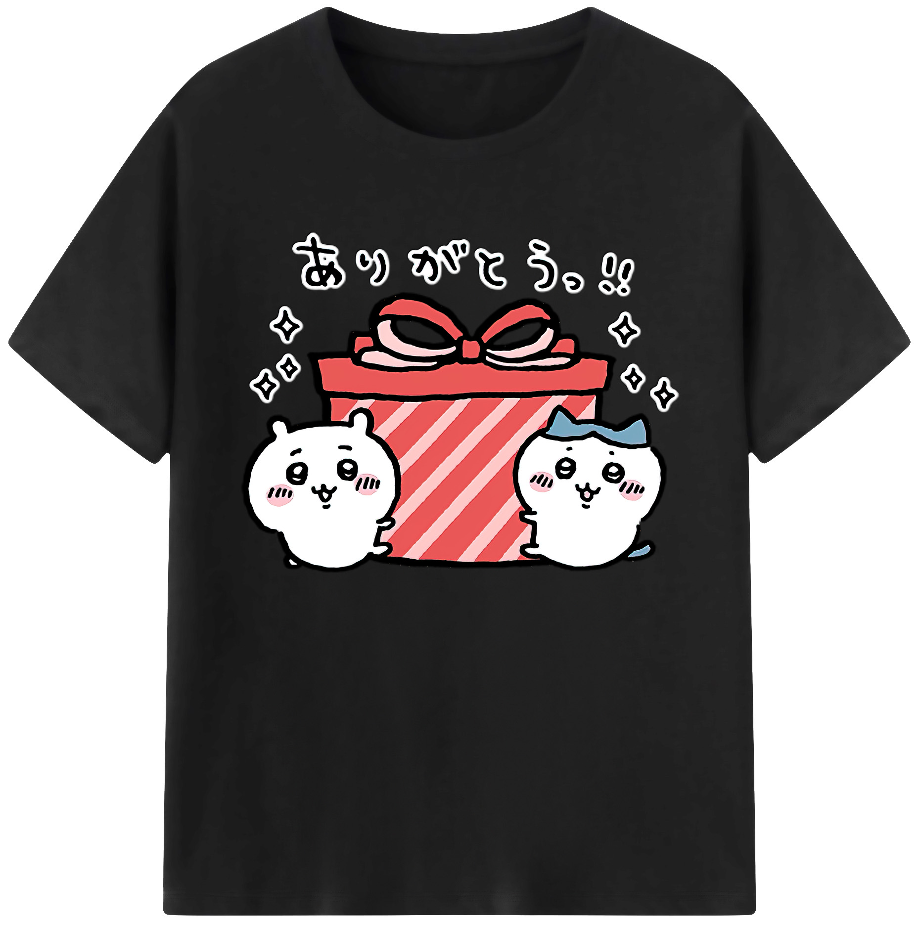 （画像用） ちいかわ ハチワレ Chii-kawa hachiware 綿100％ メンズ半袖Tシャツ｜肌触りやわらか＆通気性