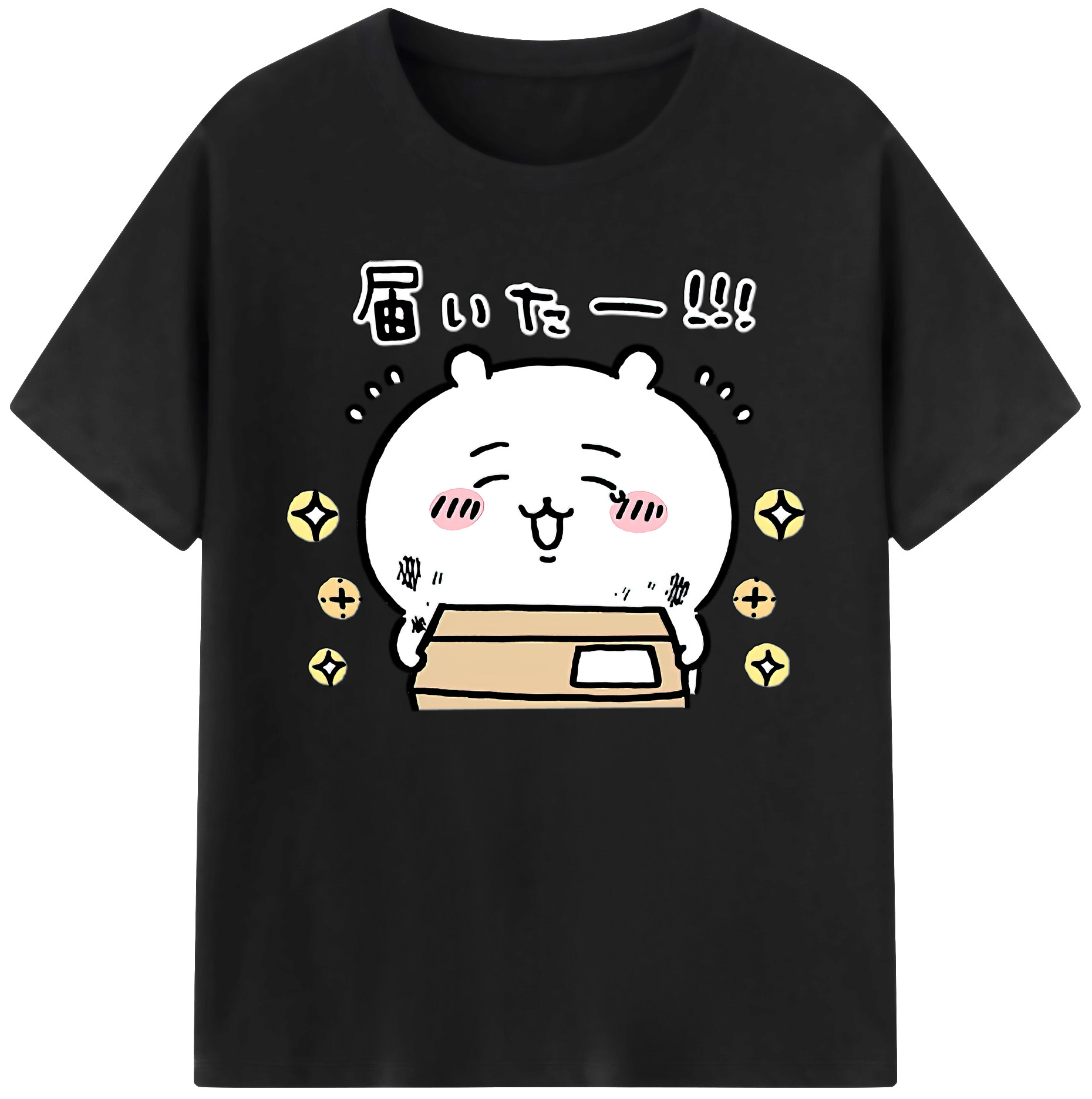 （画像用） ちいかわ ちいかわ Chii-kawa chiikawa 綿100％ メンズ半袖Tシャツ｜肌触りやわらか＆通気性