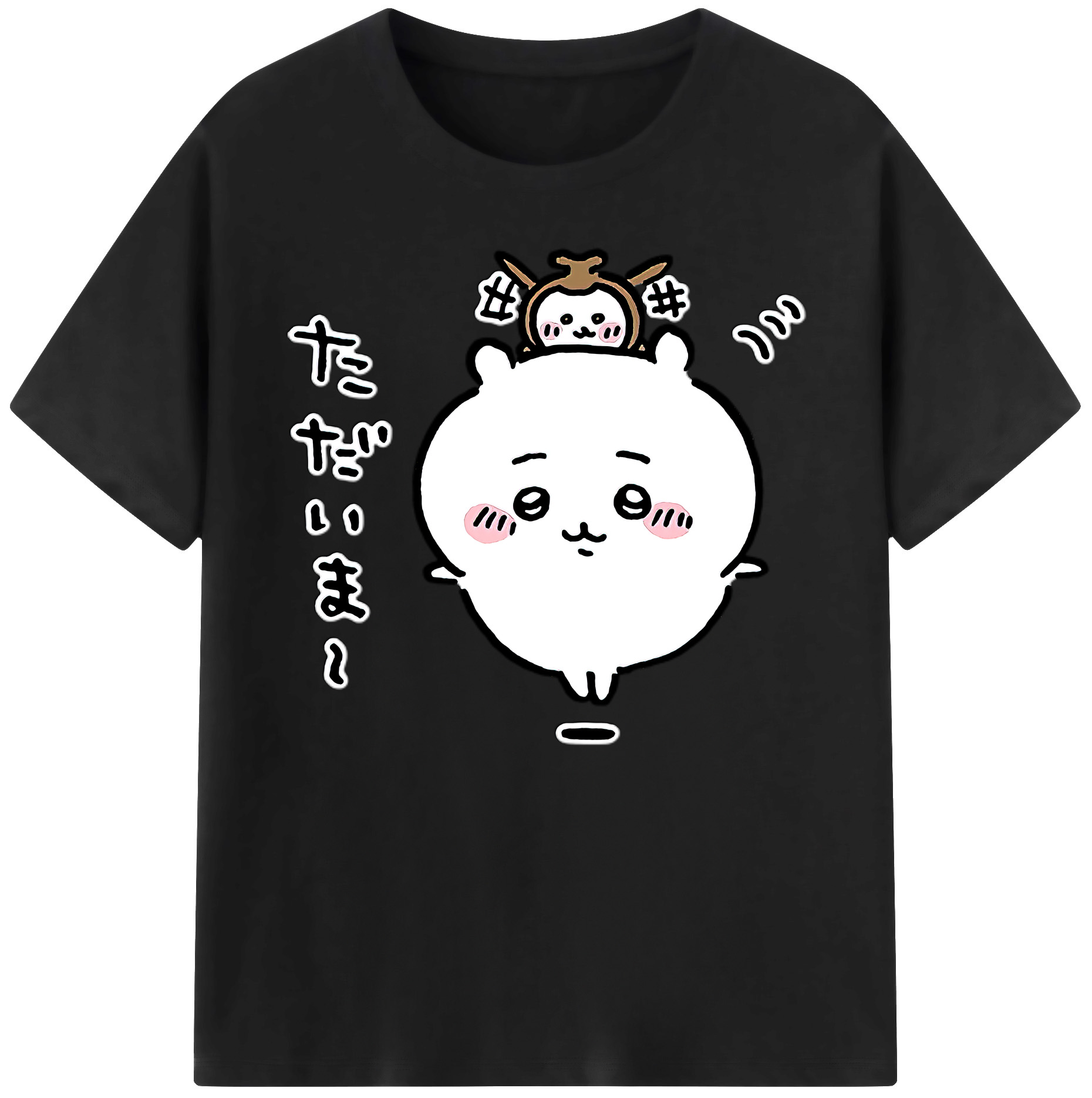 （画像用） ちいかわ ちいかわ Chii-kawa chiikawa 綿100％ メンズ半袖Tシャツ｜肌触りやわらか＆通気性