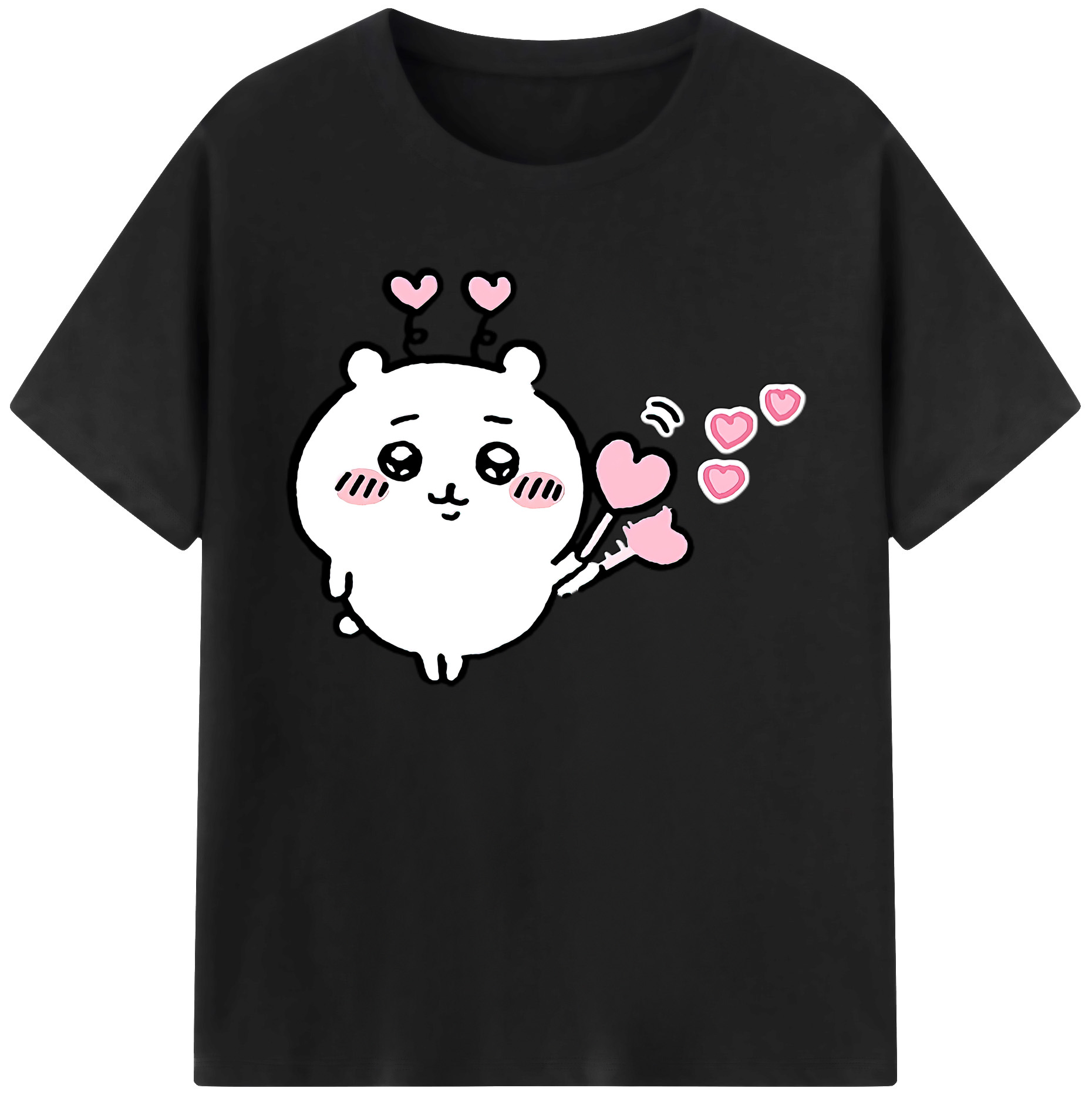 （画像用） ちいかわ ちいかわ Chii-kawa chiikawa 綿100％ メンズ半袖Tシャツ｜肌触りやわらか＆通気性