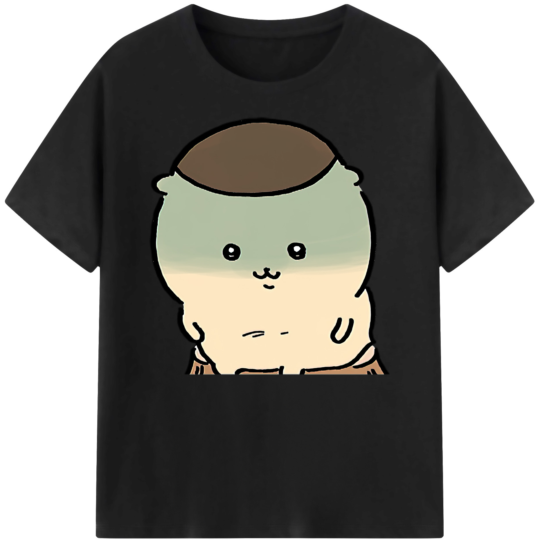 （画像用） ちいかわ くりまんじゅう Chii-kawa kuri manjū 綿100％ メンズ半袖Tシャツ｜肌触りやわらか＆通気性
