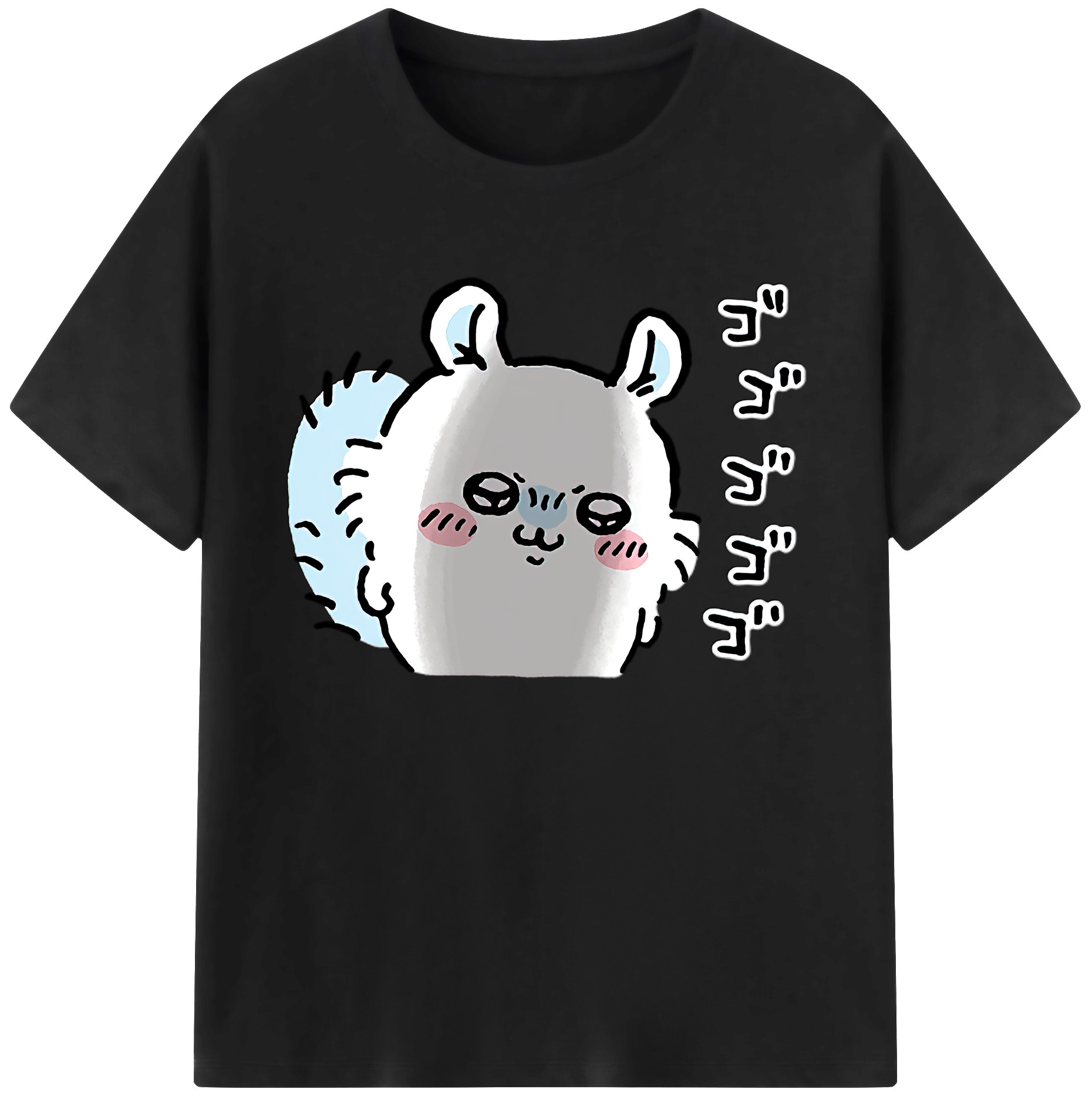 （画像用） ちいかわ モモンガ Chii-kawa Momonga 綿100％ メンズ半袖Tシャツ｜肌触りやわらか＆通気性