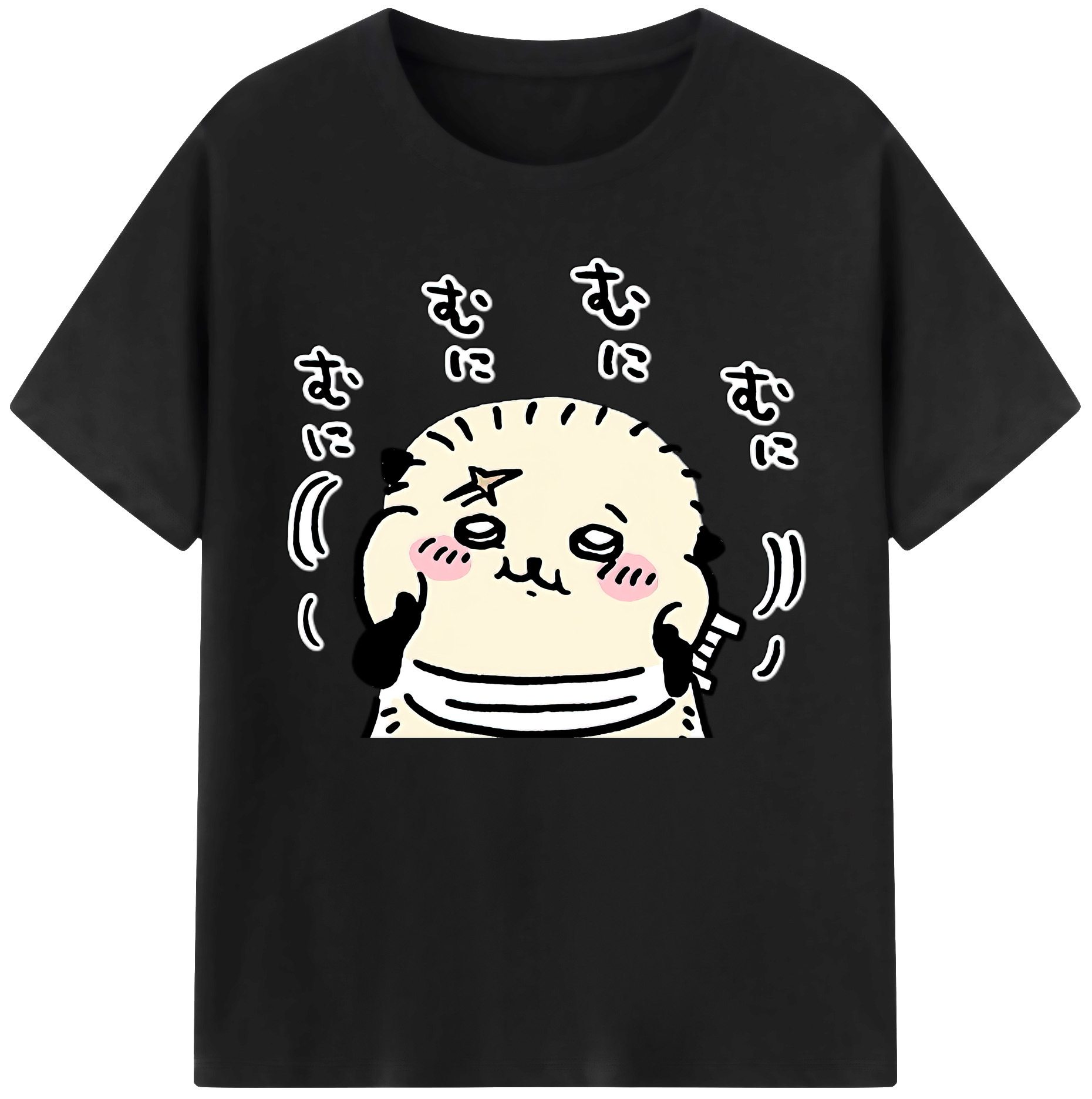 （画像用） ちいかわ ラッコ Chii-kawa Sea otter 綿100％ メンズ半袖Tシャツ｜肌触りやわらか＆通気性
