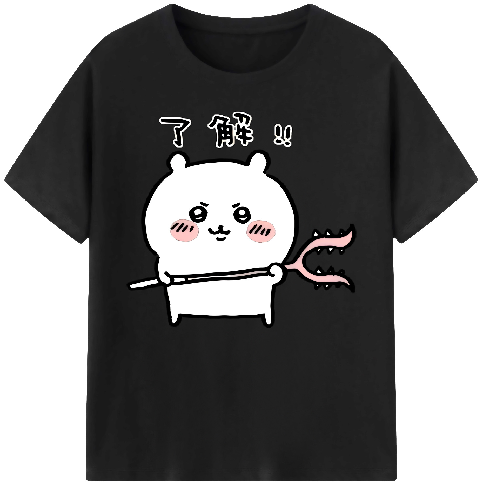 （画像用） ちいかわ ちいかわ Chii-kawa chiikawa 綿100％ メンズ半袖Tシャツ｜肌触りやわらか＆通気性