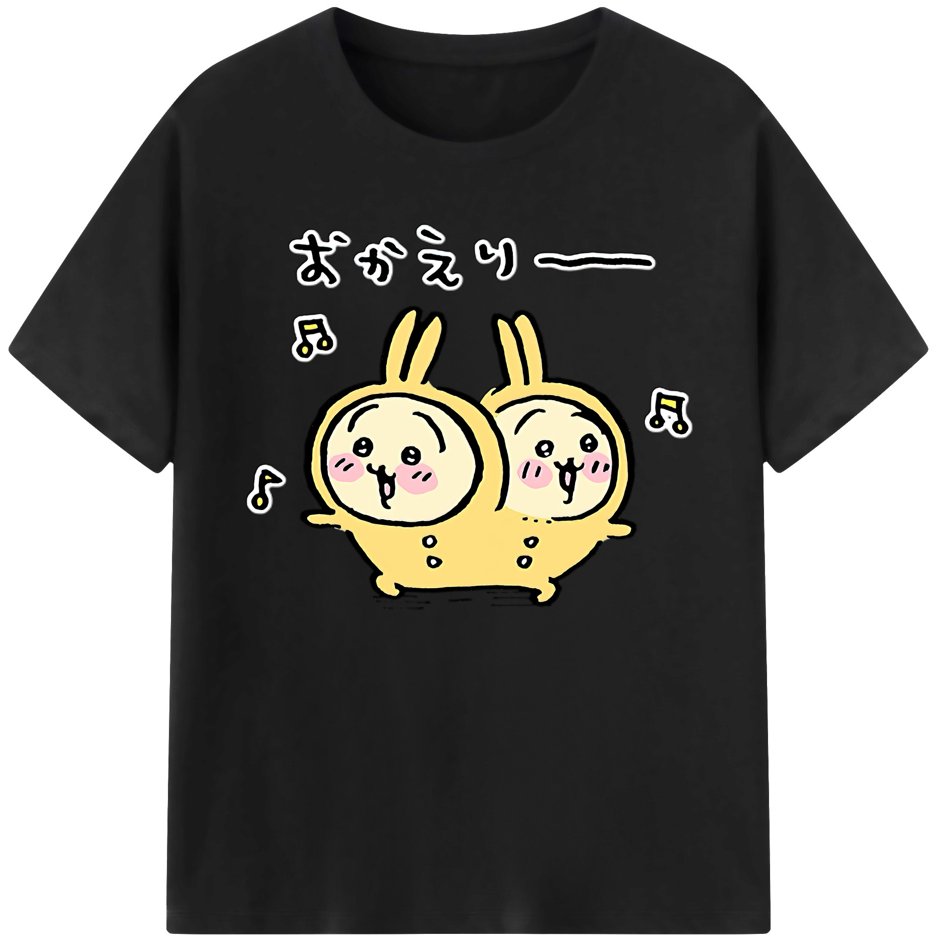 （画像用） ちいかわ うさぎ Chii-kawa usagi 綿100％ メンズ半袖Tシャツ｜肌触りやわらか＆通気性