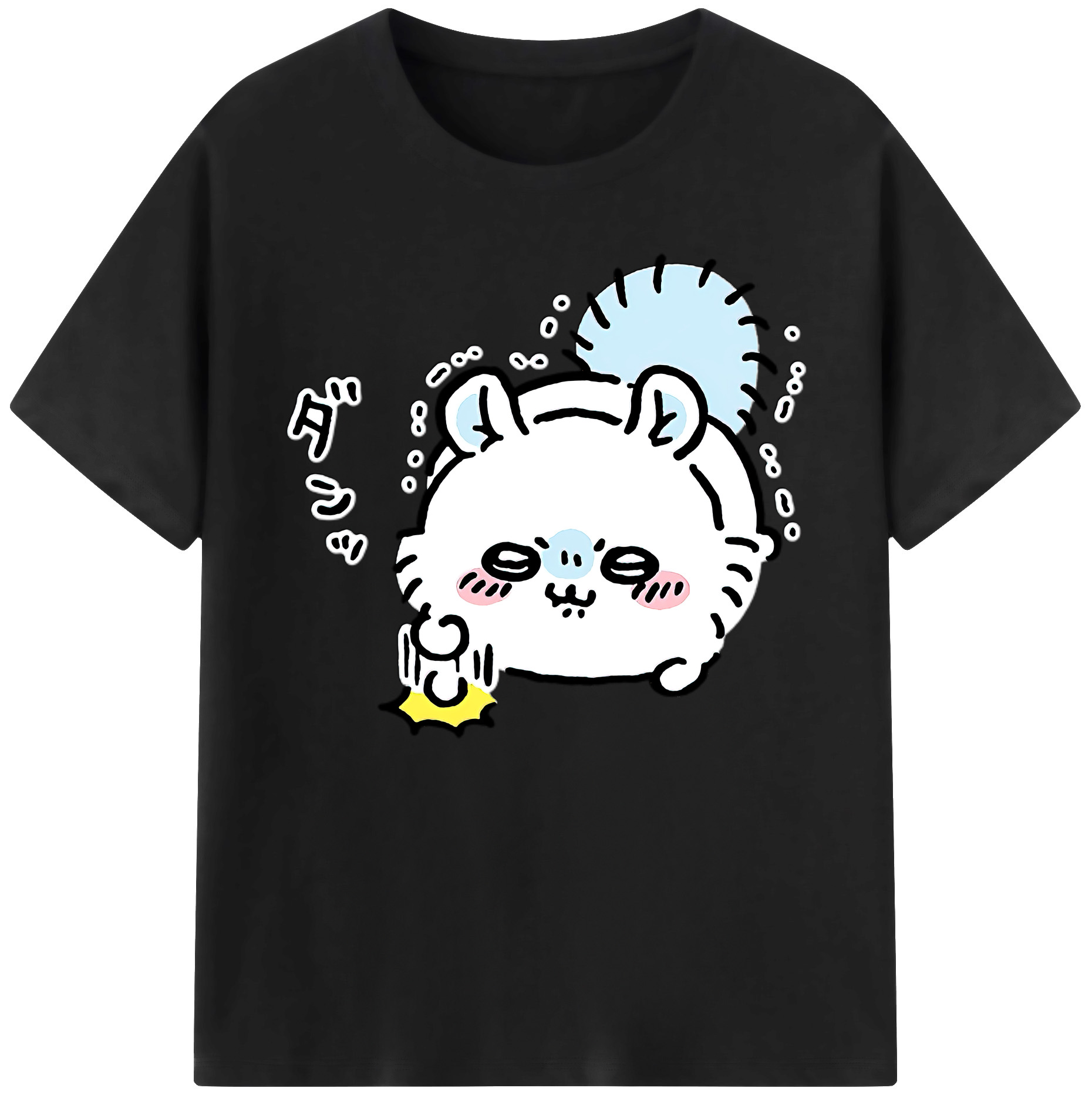 （画像用） ちいかわ モモンガ Chii-kawa Momonga 綿100％ メンズ半袖Tシャツ｜肌触りやわらか＆通気性