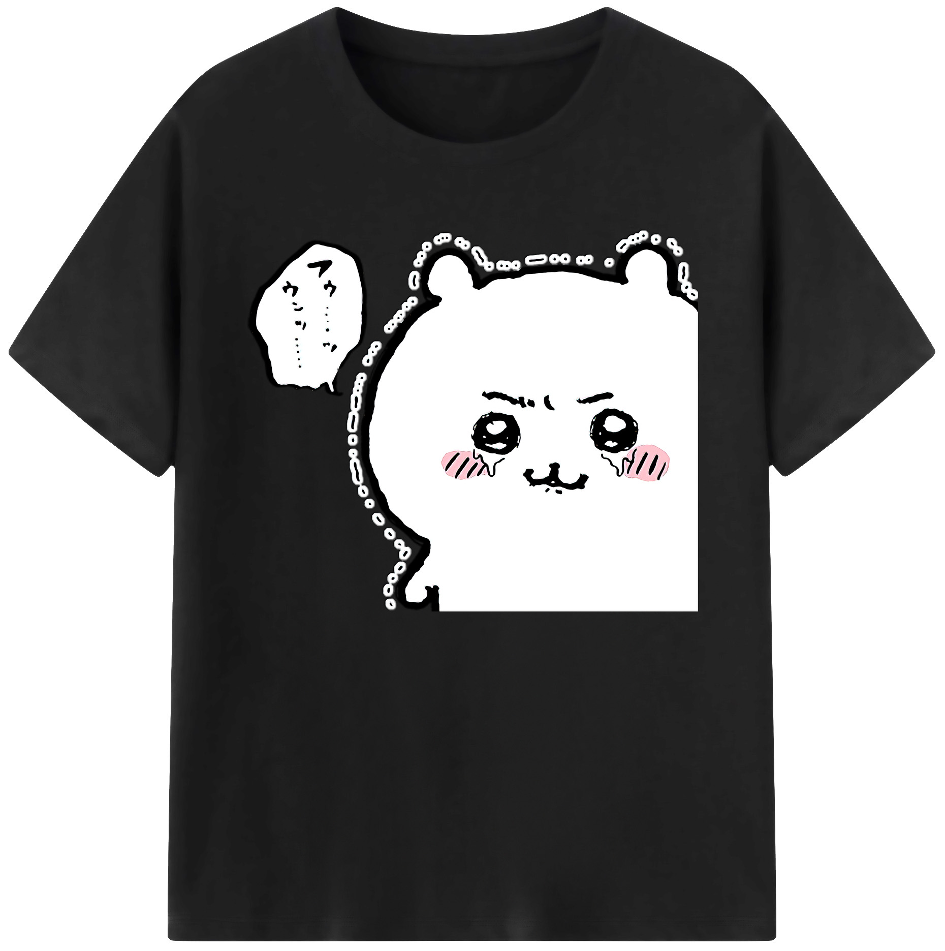（画像用） ちいかわ ちいかわ Chii-kawa chiikawa 綿100％ メンズ半袖Tシャツ｜肌触りやわらか＆通気性