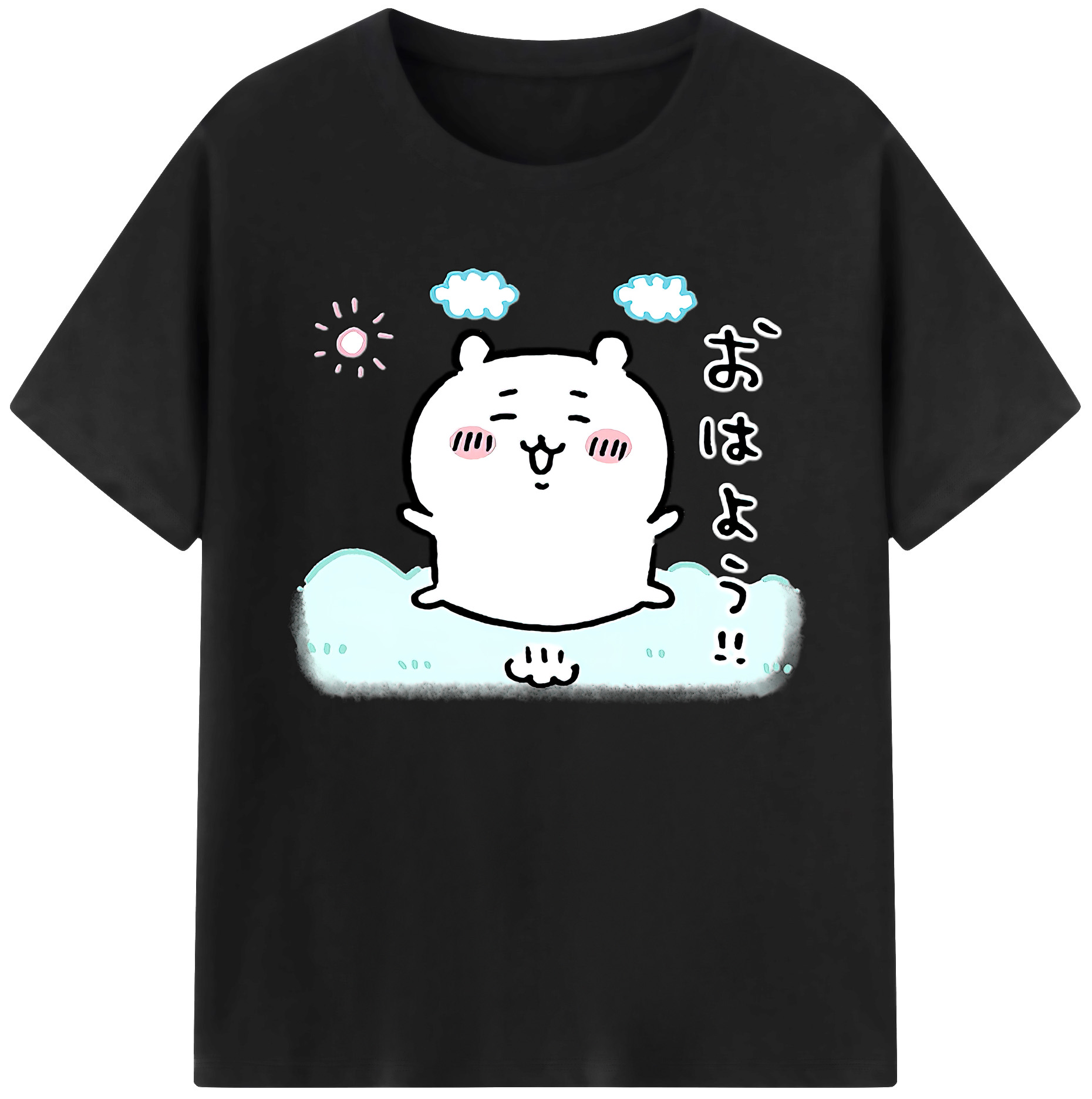 （画像用） ちいかわ ちいかわ Chii-kawa chiikawa 綿100％ メンズ半袖Tシャツ｜肌触りやわらか＆通気性