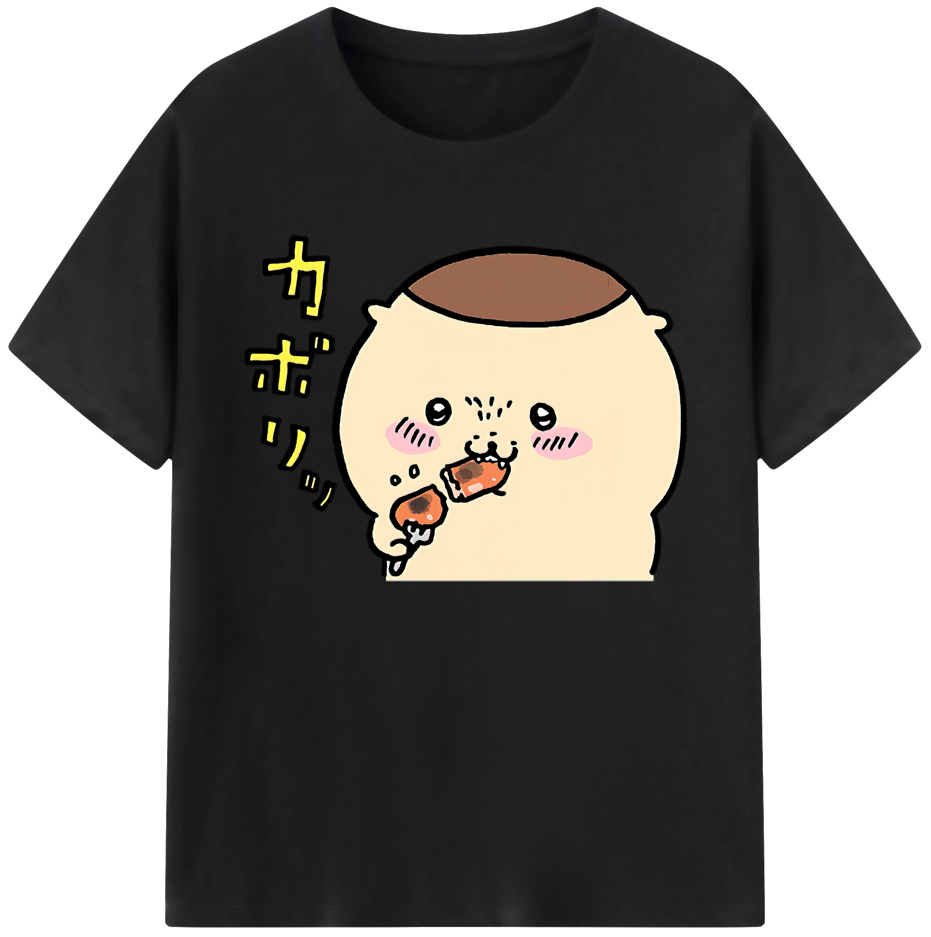 （画像用） ちいかわ くりまんじゅう Chii-kawa kuri manjū 綿100％ メンズ半袖Tシャツ｜肌触りやわらか＆通気性