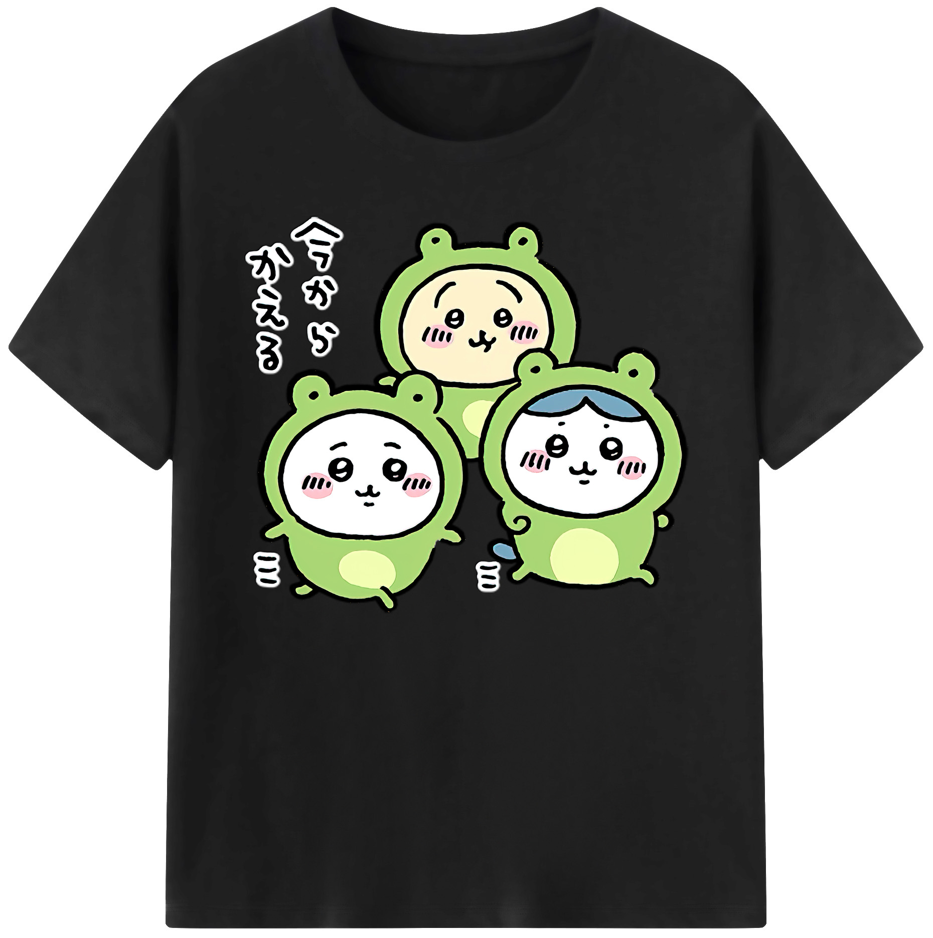 （画像用） ちいかわ ハチワレ Chii-kawa hachiware 綿100％ メンズ半袖Tシャツ｜肌触りやわらか＆通気性
