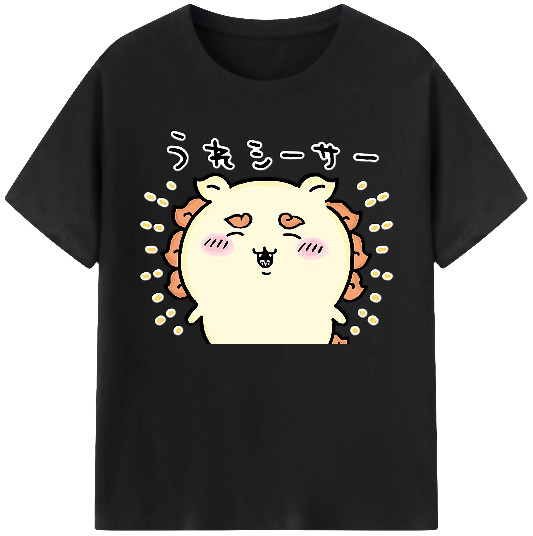 （画像用） ちいかわ シーサー Chii-kawa Shisa 綿100％ メンズ半袖Tシャツ｜肌触りやわらか＆通気性