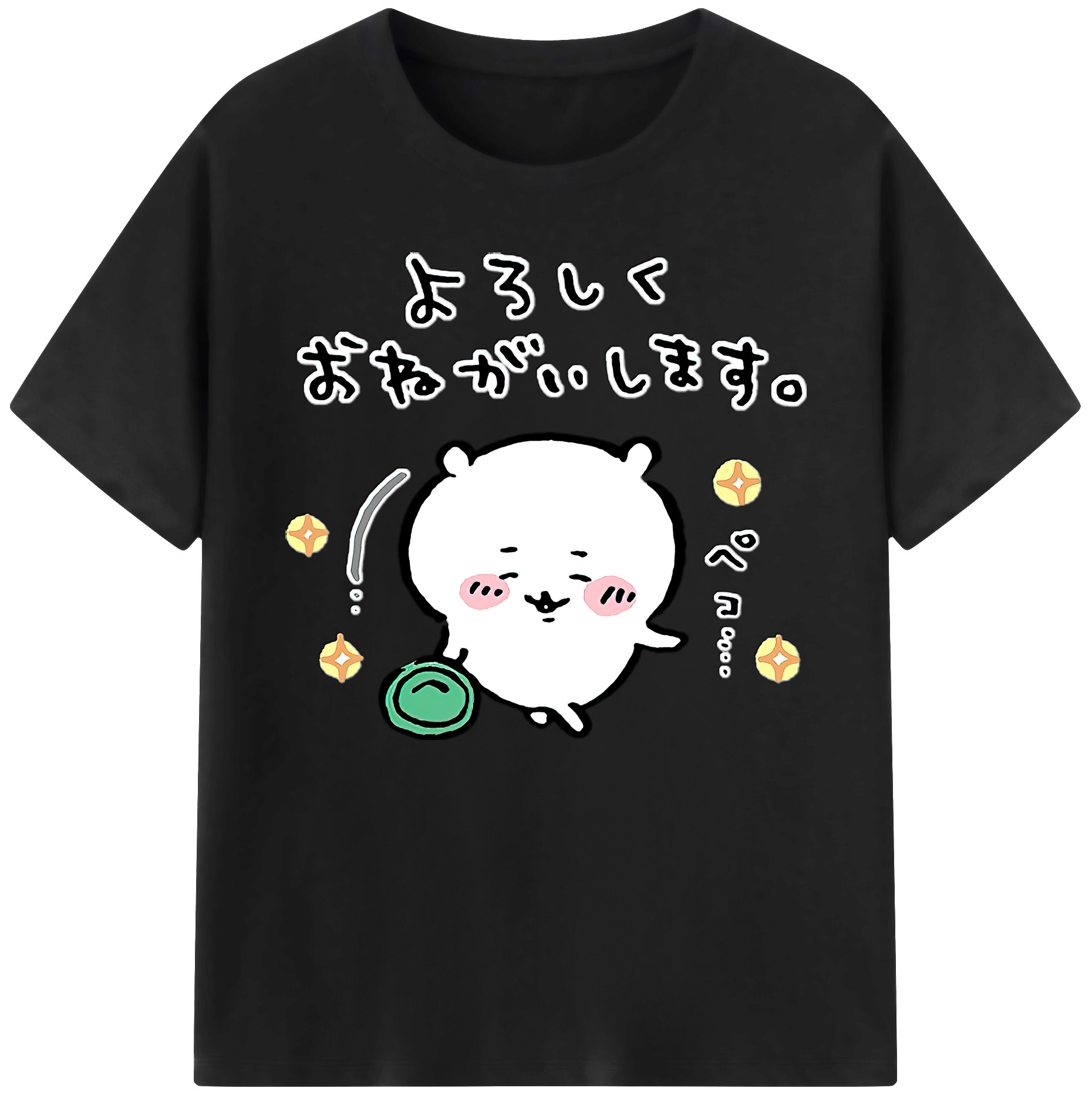 （画像用） ちいかわ ちいかわ Chii-kawa chiikawa 綿100％ メンズ半袖Tシャツ｜肌触りやわらか＆通気性