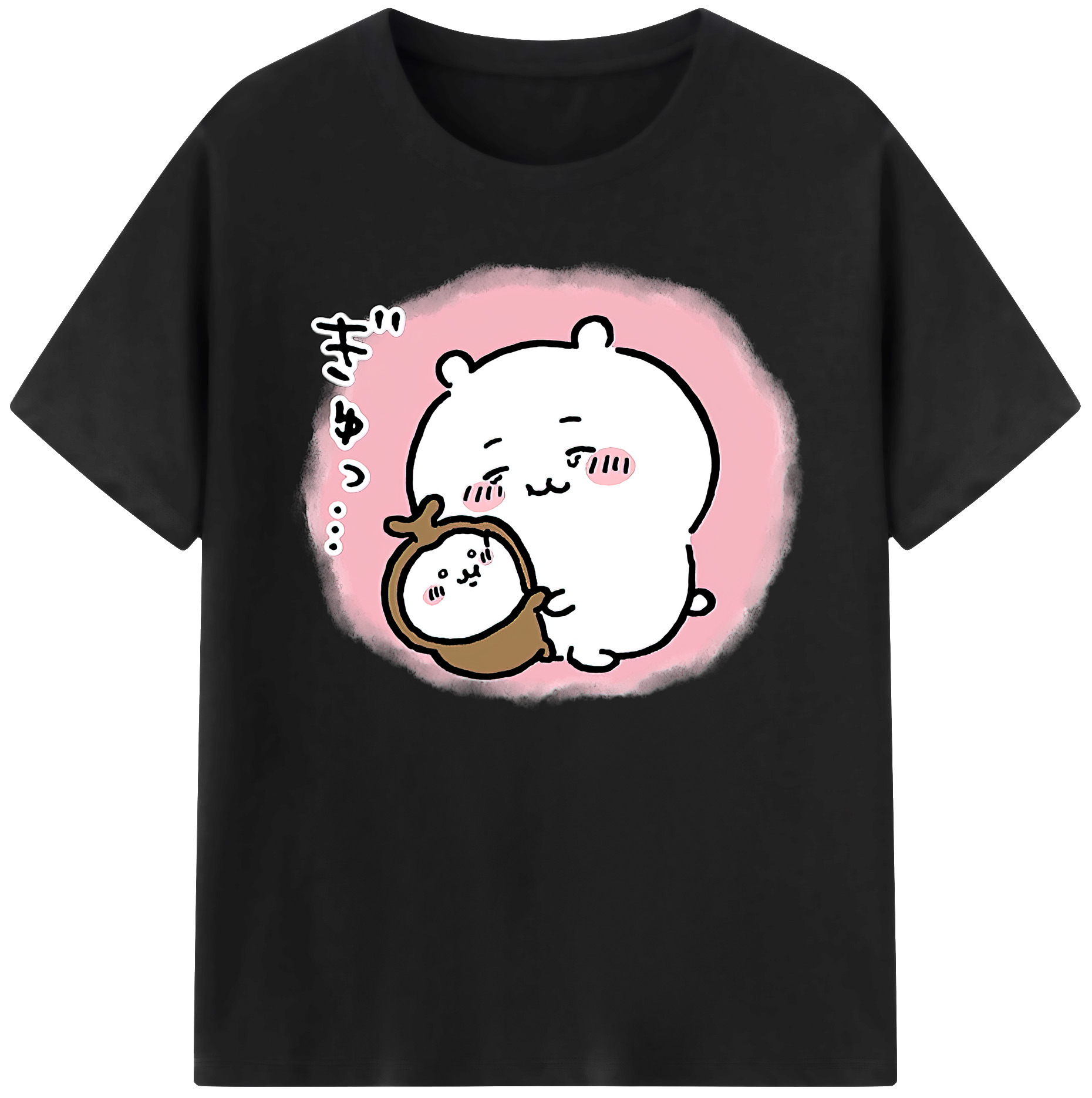 （画像用） ちいかわ ちいかわ Chii-kawa chiikawa 綿100％ メンズ半袖Tシャツ｜肌触りやわらか＆通気性