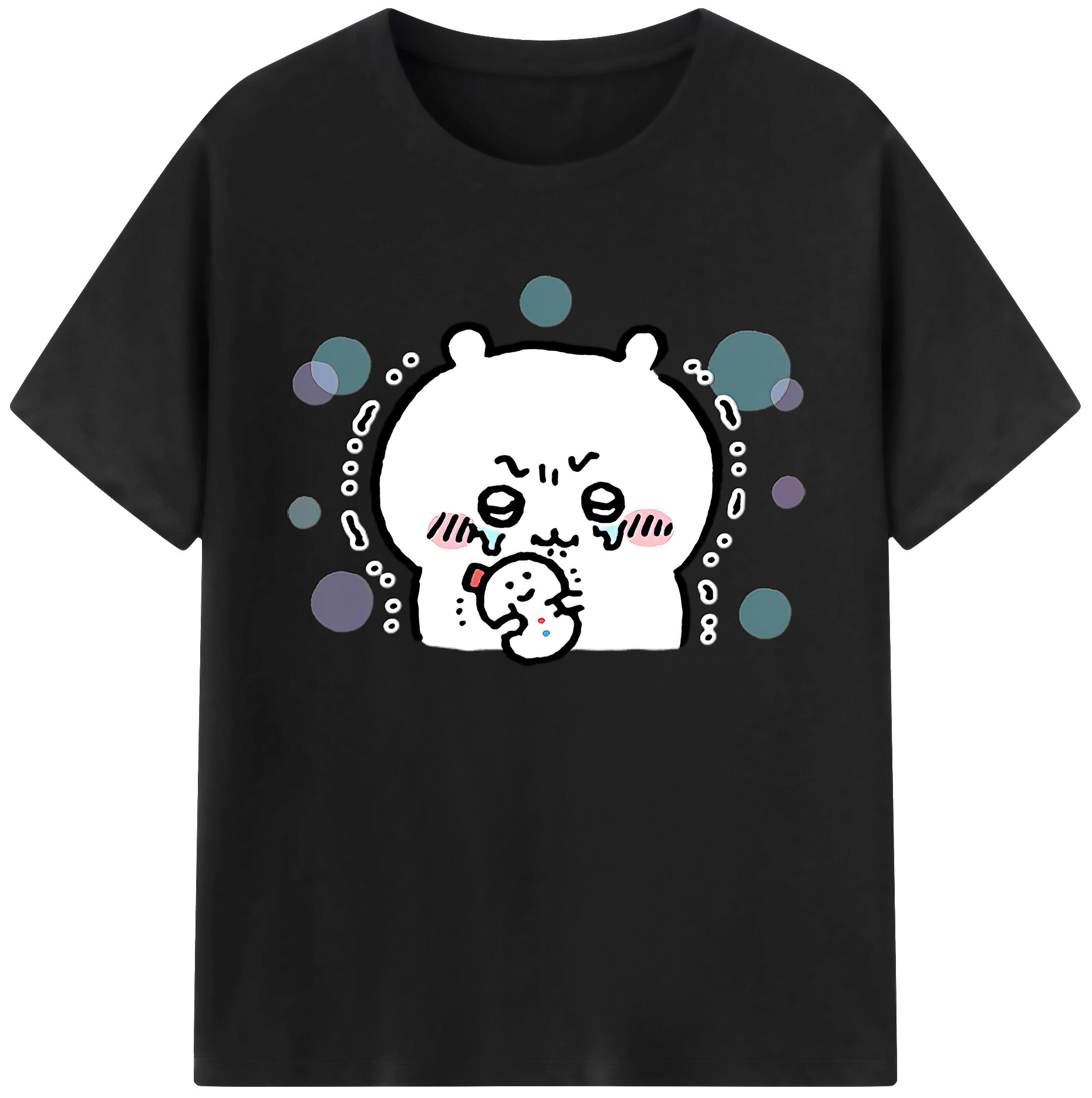 （画像用） ちいかわ ちいかわ Chii-kawa chiikawa 綿100％ メンズ半袖Tシャツ｜肌触りやわらか＆通気性