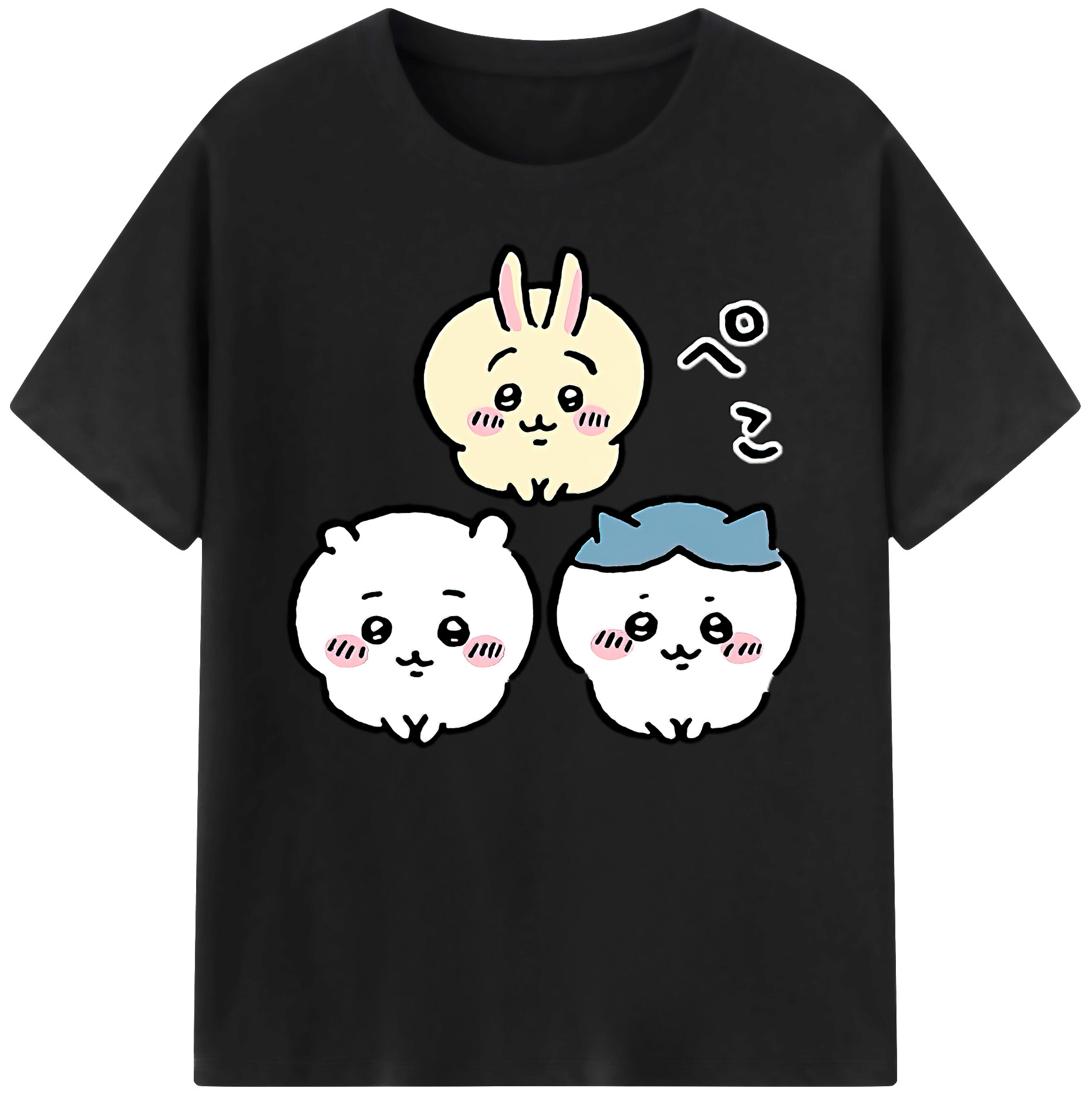 （画像用） ちいかわ うさぎ Chii-kawa usagi 綿100％ メンズ半袖Tシャツ｜肌触りやわらか＆通気性