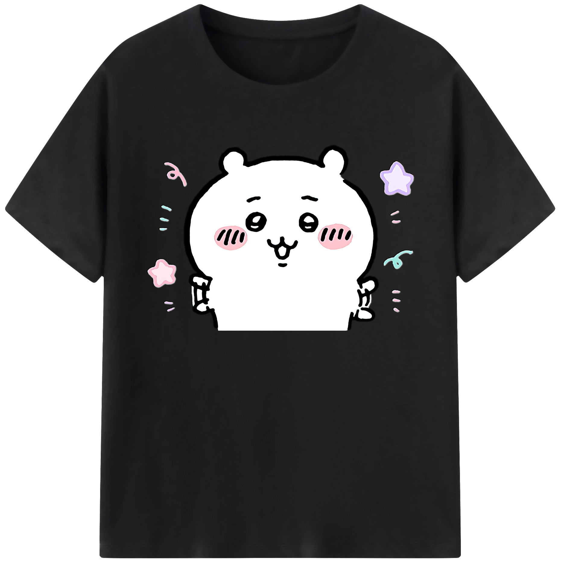 （画像用） ちいかわ ちいかわ Chii-kawa chiikawa 綿100％ メンズ半袖Tシャツ｜肌触りやわらか＆通気性
