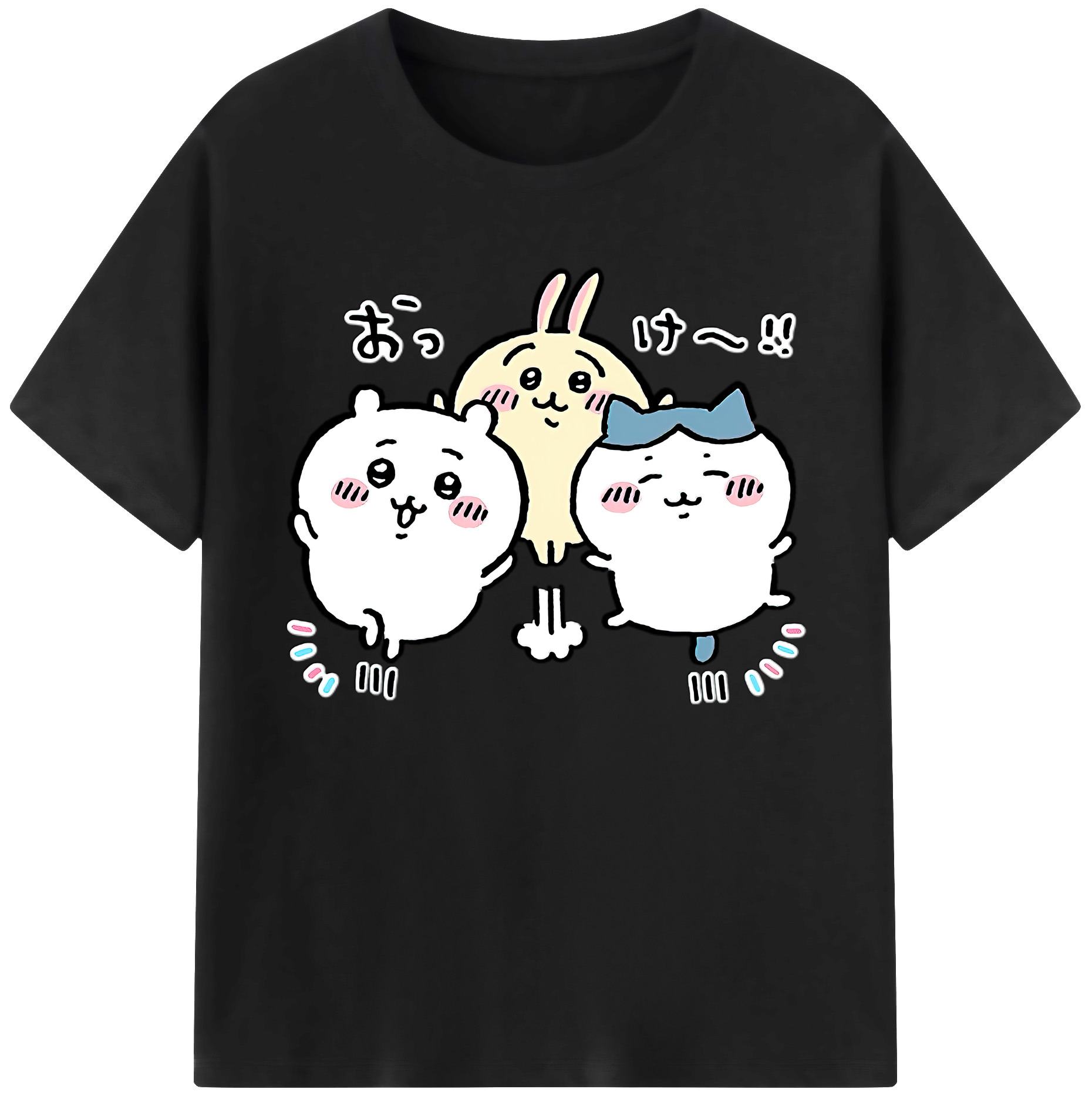 （画像用） ちいかわ ちいかわ Chii-kawa chiikawa 綿100％ メンズ半袖Tシャツ｜肌触りやわらか＆通気性