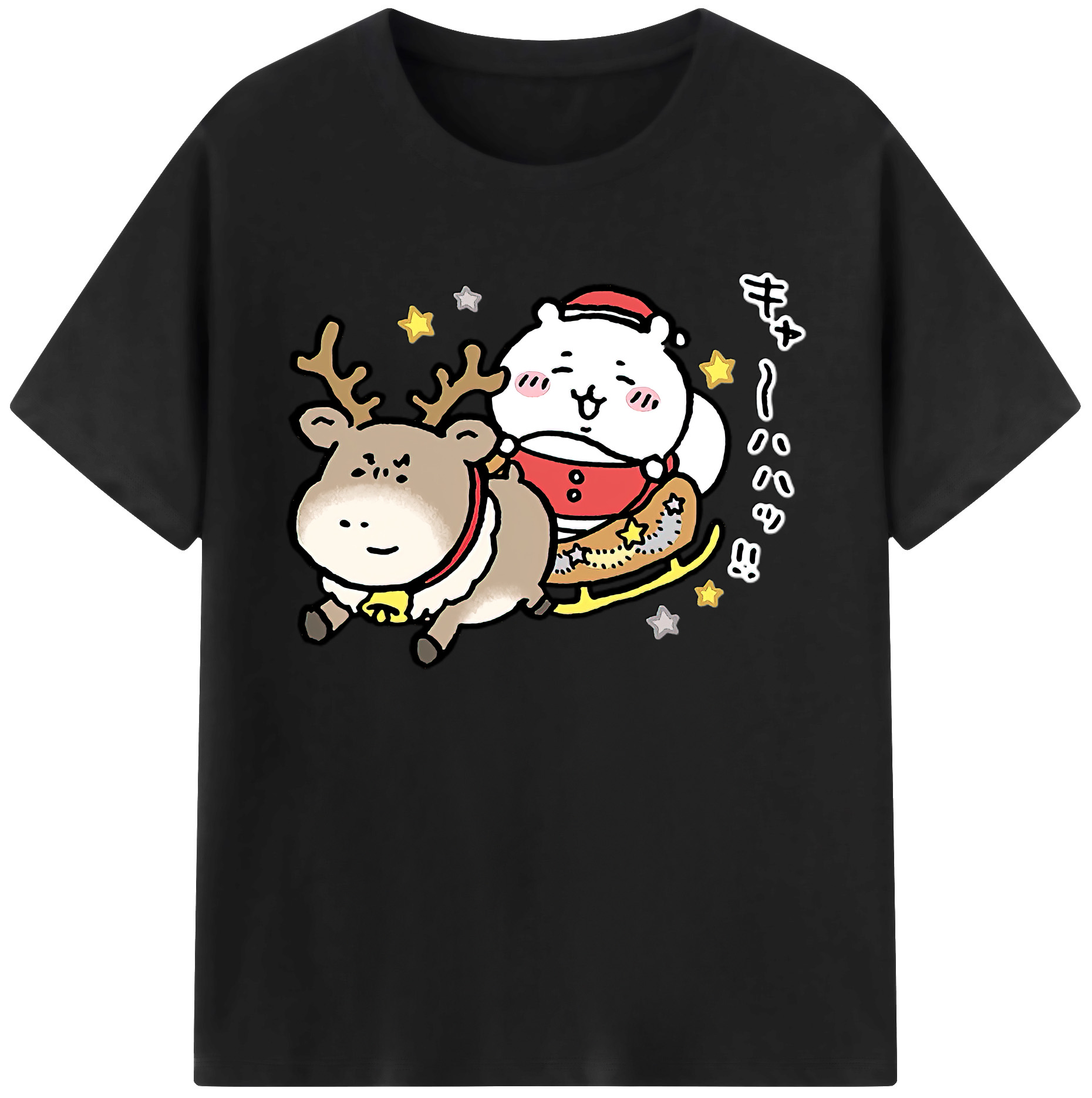（画像用） ちいかわ ちいかわ Chii-kawa chiikawa 綿100％ メンズ半袖Tシャツ｜肌触りやわらか＆通気性