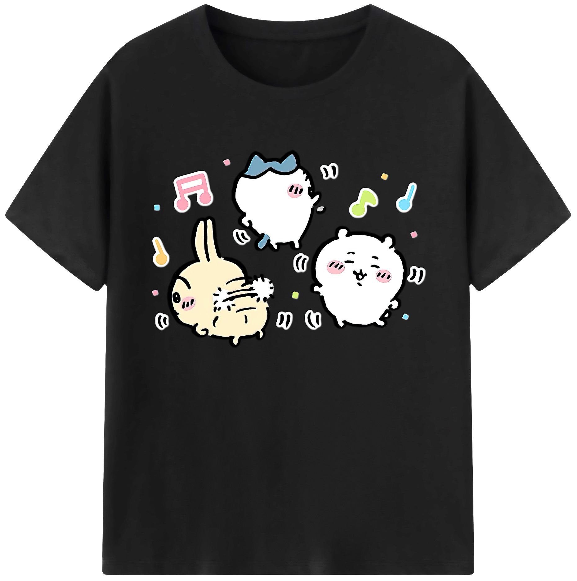 （画像用） ちいかわ うさぎ Chii-kawa usagi 綿100％ メンズ半袖Tシャツ｜肌触りやわらか＆通気性