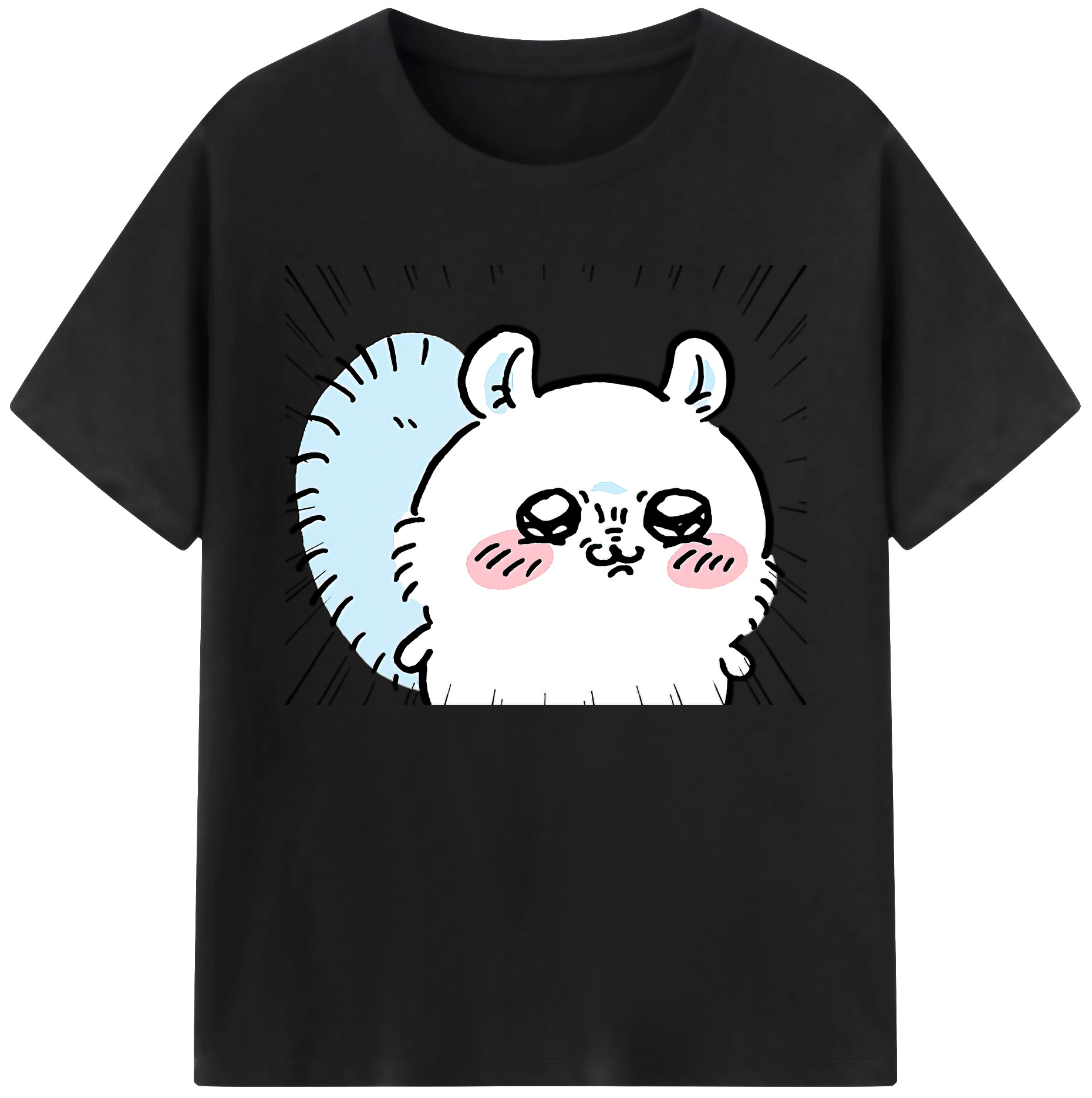 （画像用） ちいかわ モモンガ Chii-kawa Momonga 綿100％ メンズ半袖Tシャツ｜肌触りやわらか＆通気性
