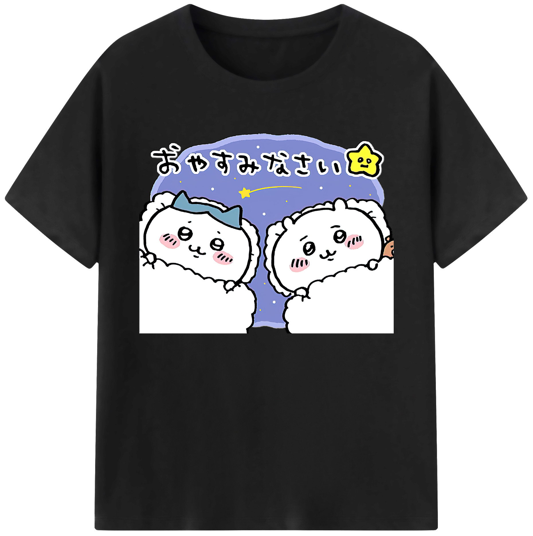 （画像用） ちいかわ ハチワレ Chii-kawa hachiware 綿100％ メンズ半袖Tシャツ｜肌触りやわらか＆通気性