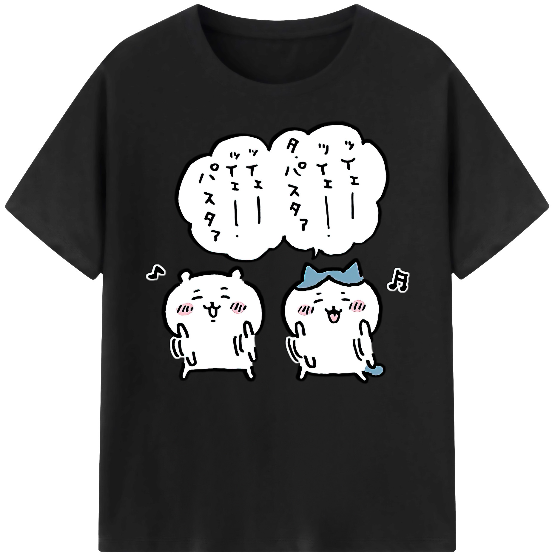 （画像用） ちいかわ ハチワレ Chii-kawa hachiware 綿100％ メンズ半袖Tシャツ｜肌触りやわらか＆通気性