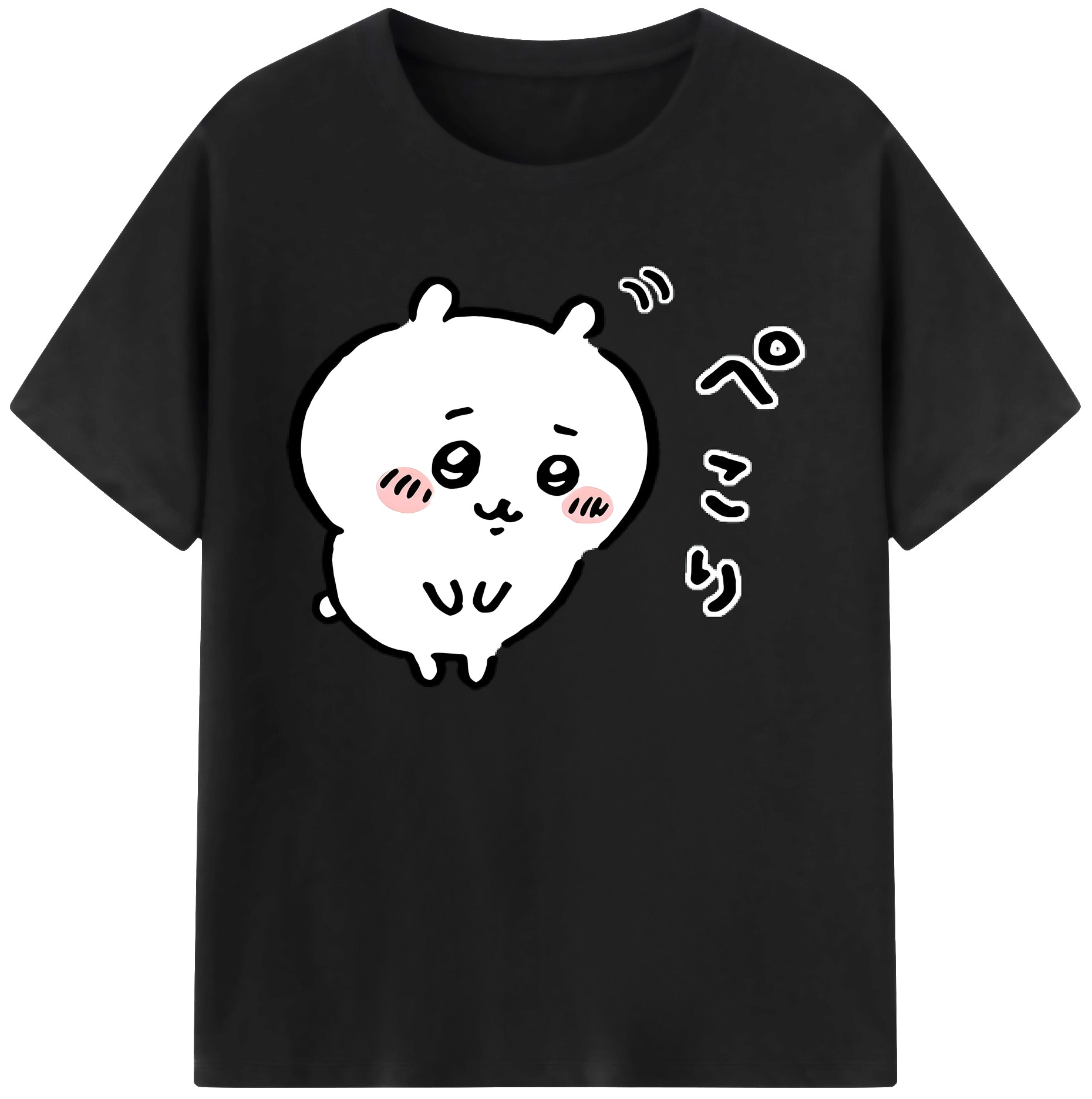 （画像用） ちいかわ ちいかわ Chii-kawa chiikawa 綿100％ メンズ半袖Tシャツ｜肌触りやわらか＆通気性