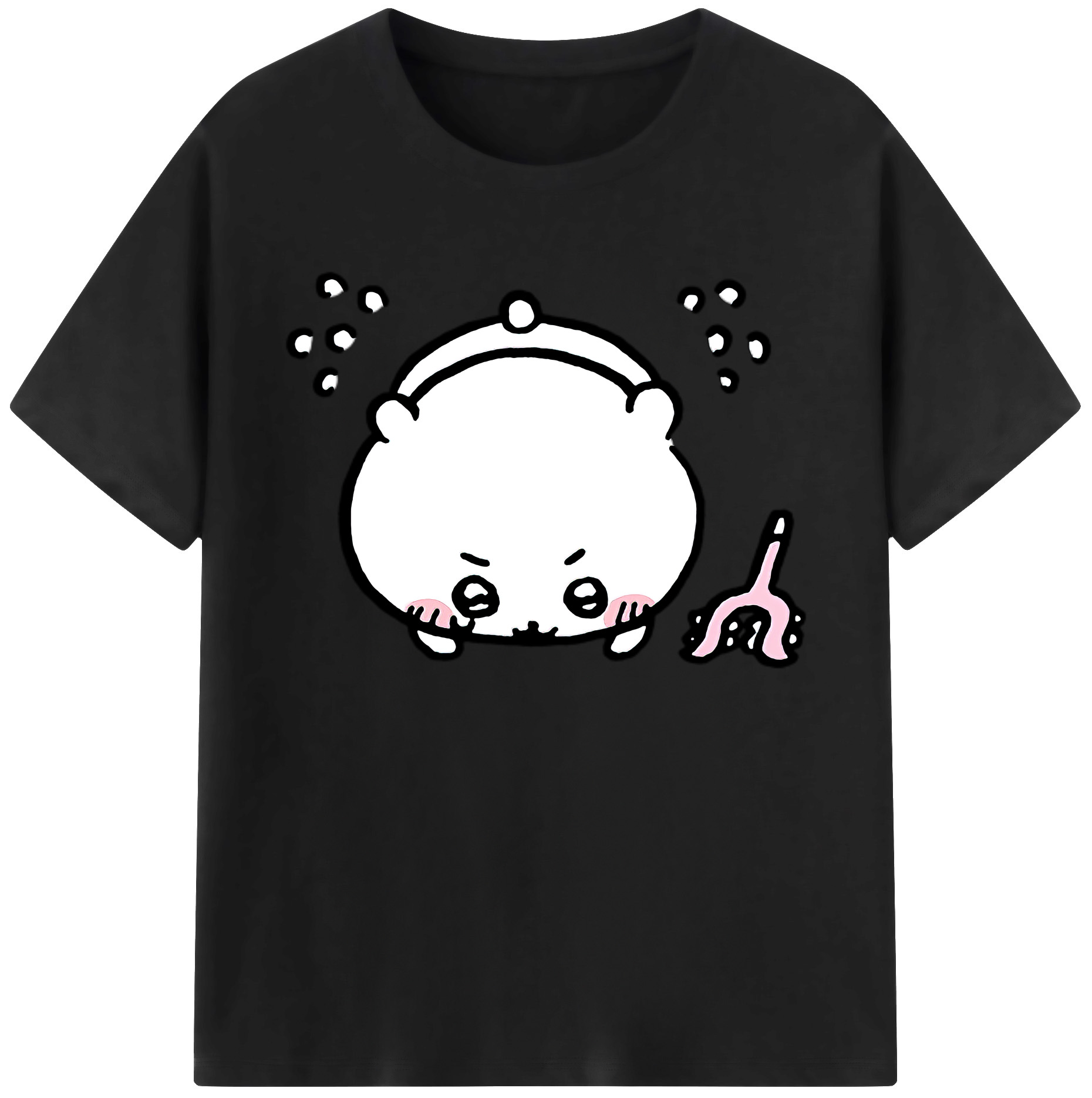 （画像用） ちいかわ ちいかわ Chii-kawa chiikawa 綿100％ メンズ半袖Tシャツ｜肌触りやわらか＆通気性
