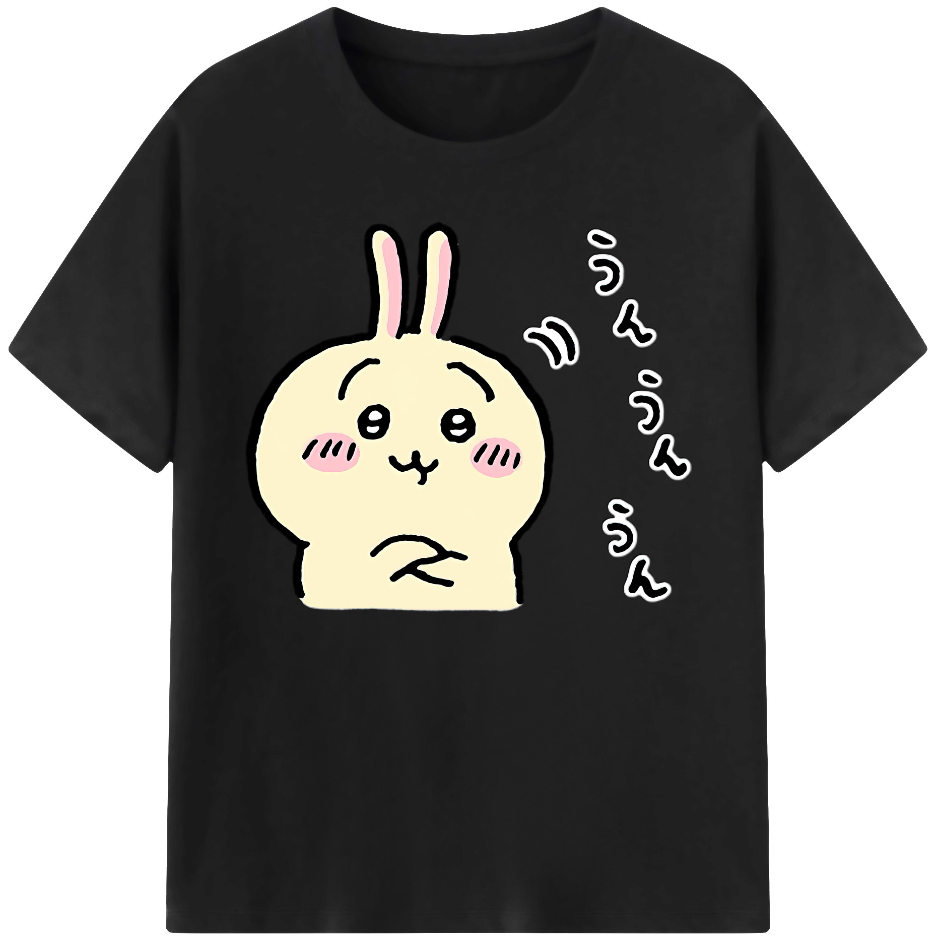 （画像用） ちいかわ うさぎ Chii-kawa usagi 綿100％ メンズ半袖Tシャツ｜肌触りやわらか＆通気性