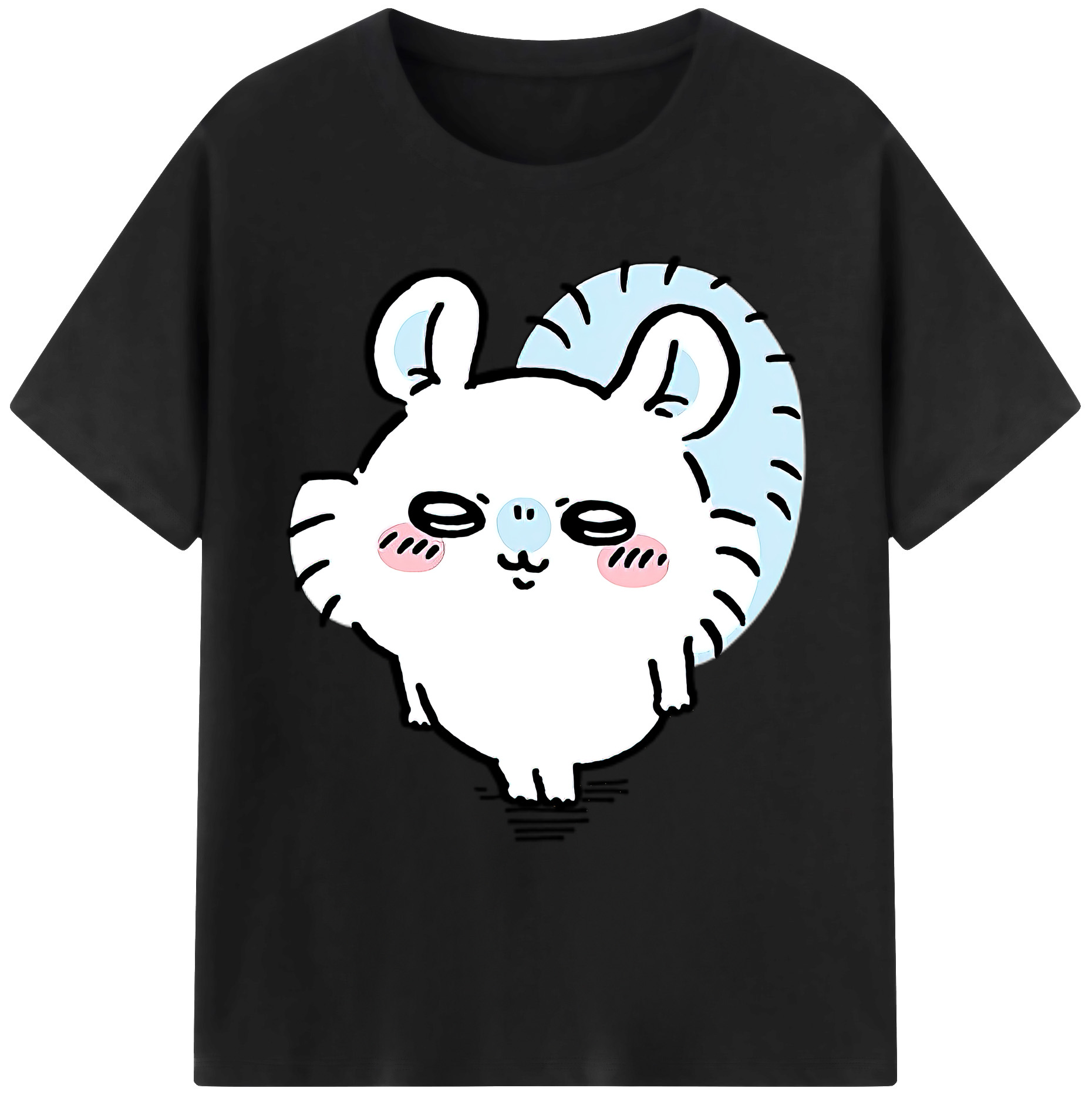 （画像用） ちいかわ モモンガ Chii-kawa Momonga 綿100％ メンズ半袖Tシャツ｜肌触りやわらか＆通気性