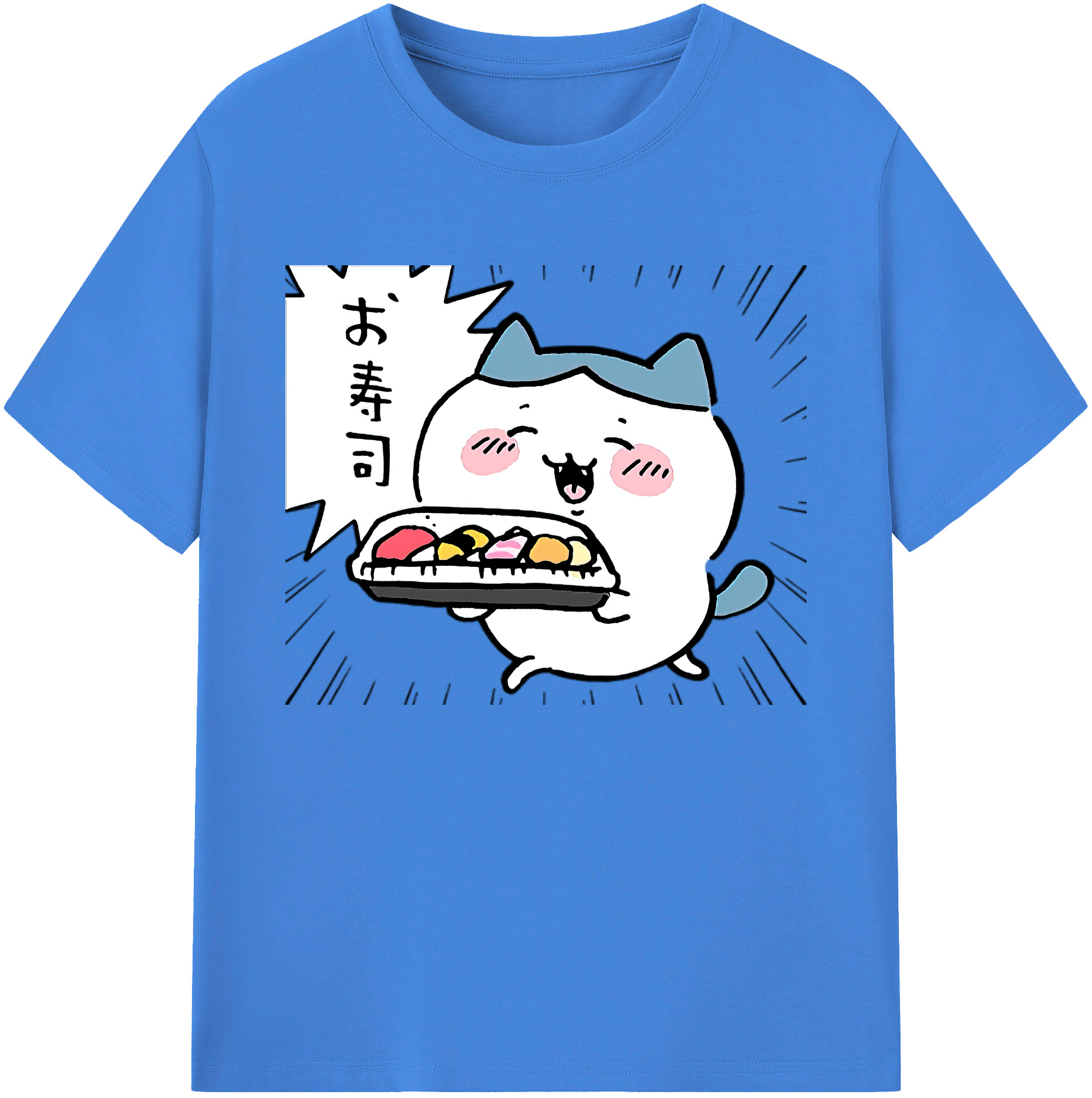 （画像用） ちいかわ ハチワレ Chii-kawa hachiware 綿100％ メンズ半袖Tシャツ｜肌触りやわらか＆通気性