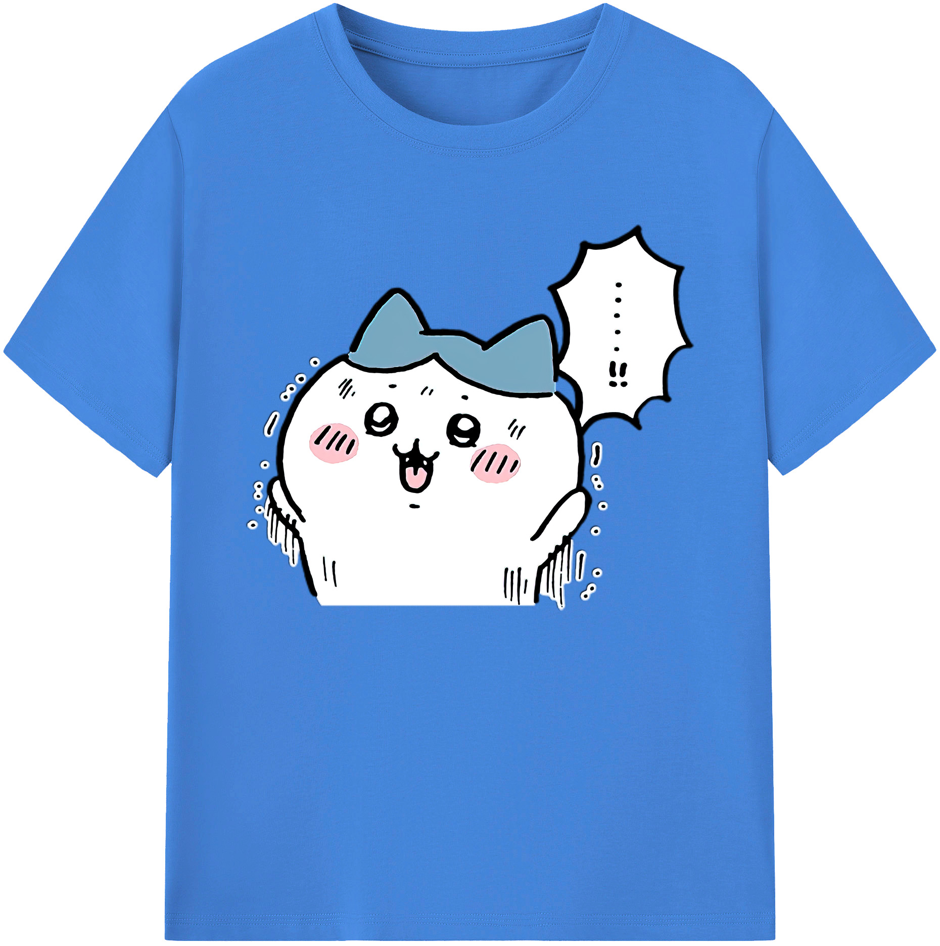 （画像用） ちいかわ ハチワレ Chii-kawa hachiware 綿100％ メンズ半袖Tシャツ｜肌触りやわらか＆通気性