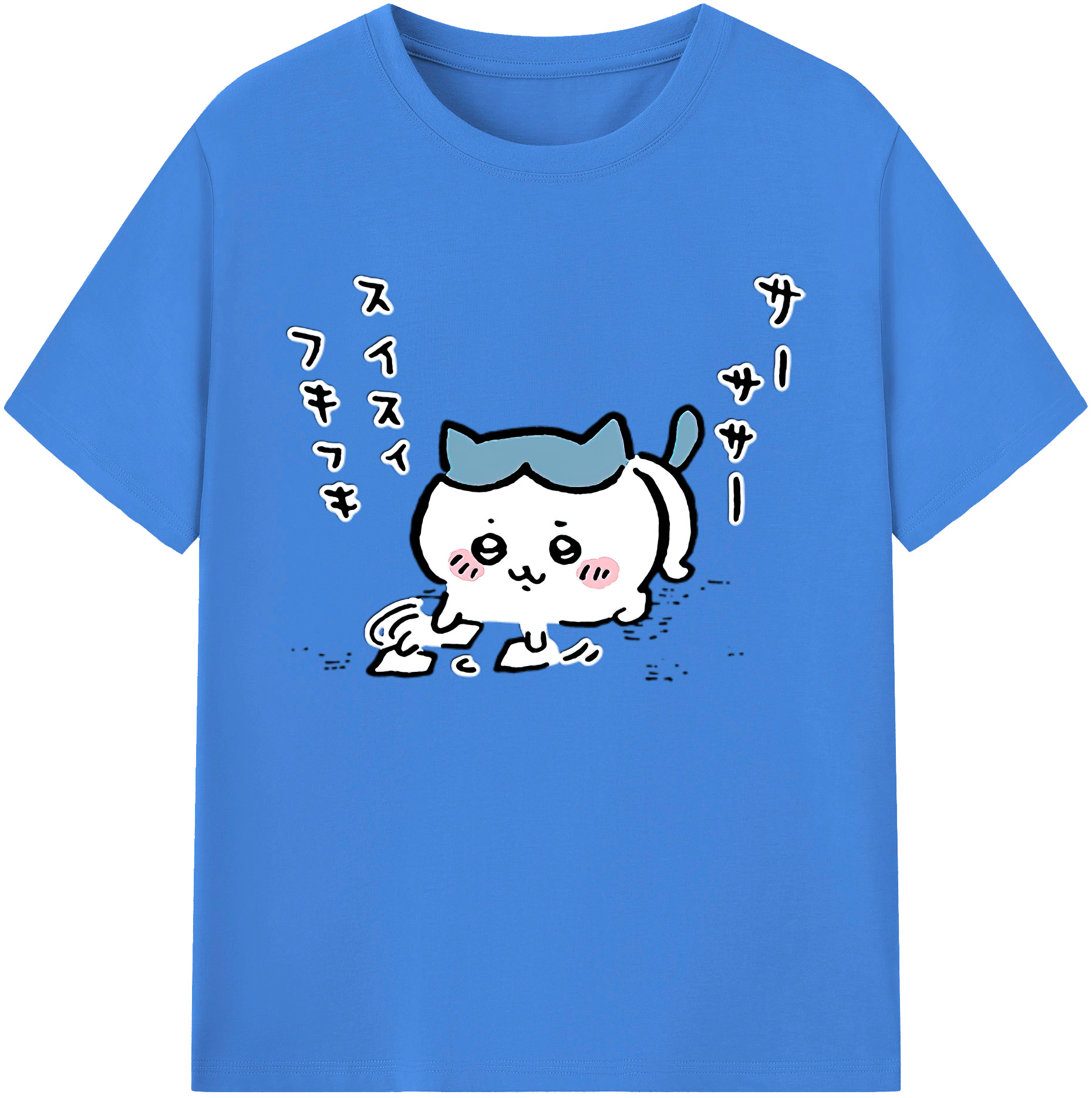 （画像用） ちいかわ ハチワレ Chii-kawa hachiware 綿100％ メンズ半袖Tシャツ｜肌触りやわらか＆通気性