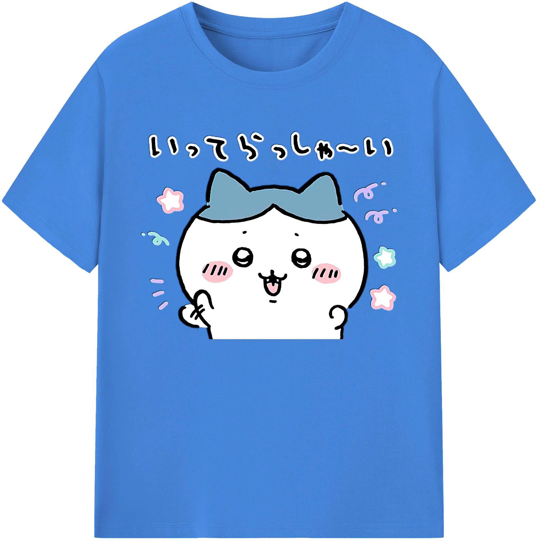 （画像用） ちいかわ ハチワレ Chii-kawa hachiware 綿100％ メンズ半袖Tシャツ｜肌触りやわらか＆通気性