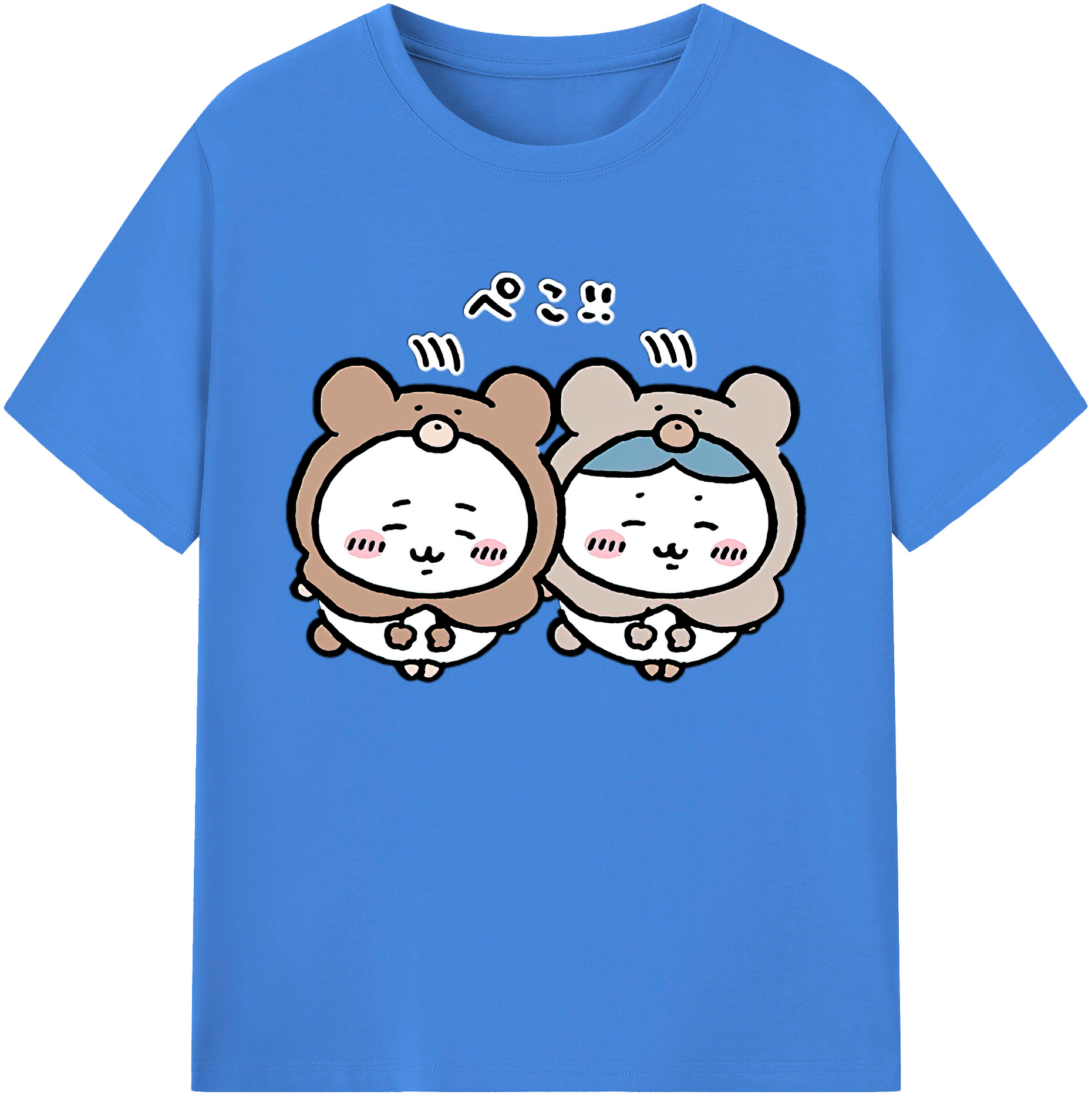 （画像用） ちいかわ ハチワレ Chii-kawa hachiware 綿100％ メンズ半袖Tシャツ｜肌触りやわらか＆通気性