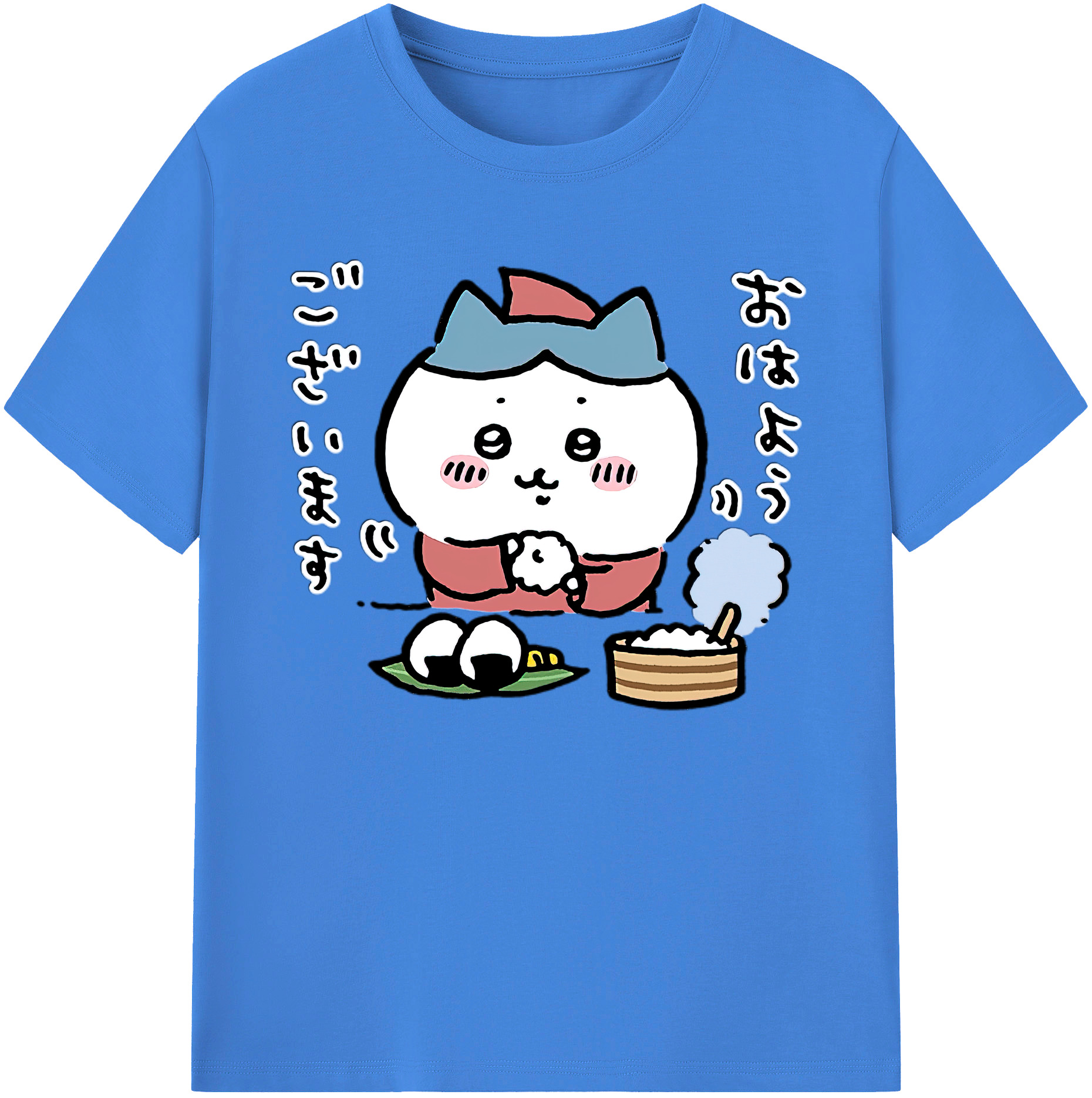 （画像用） ちいかわ ハチワレ Chii-kawa hachiware 綿100％ メンズ半袖Tシャツ｜肌触りやわらか＆通気性
