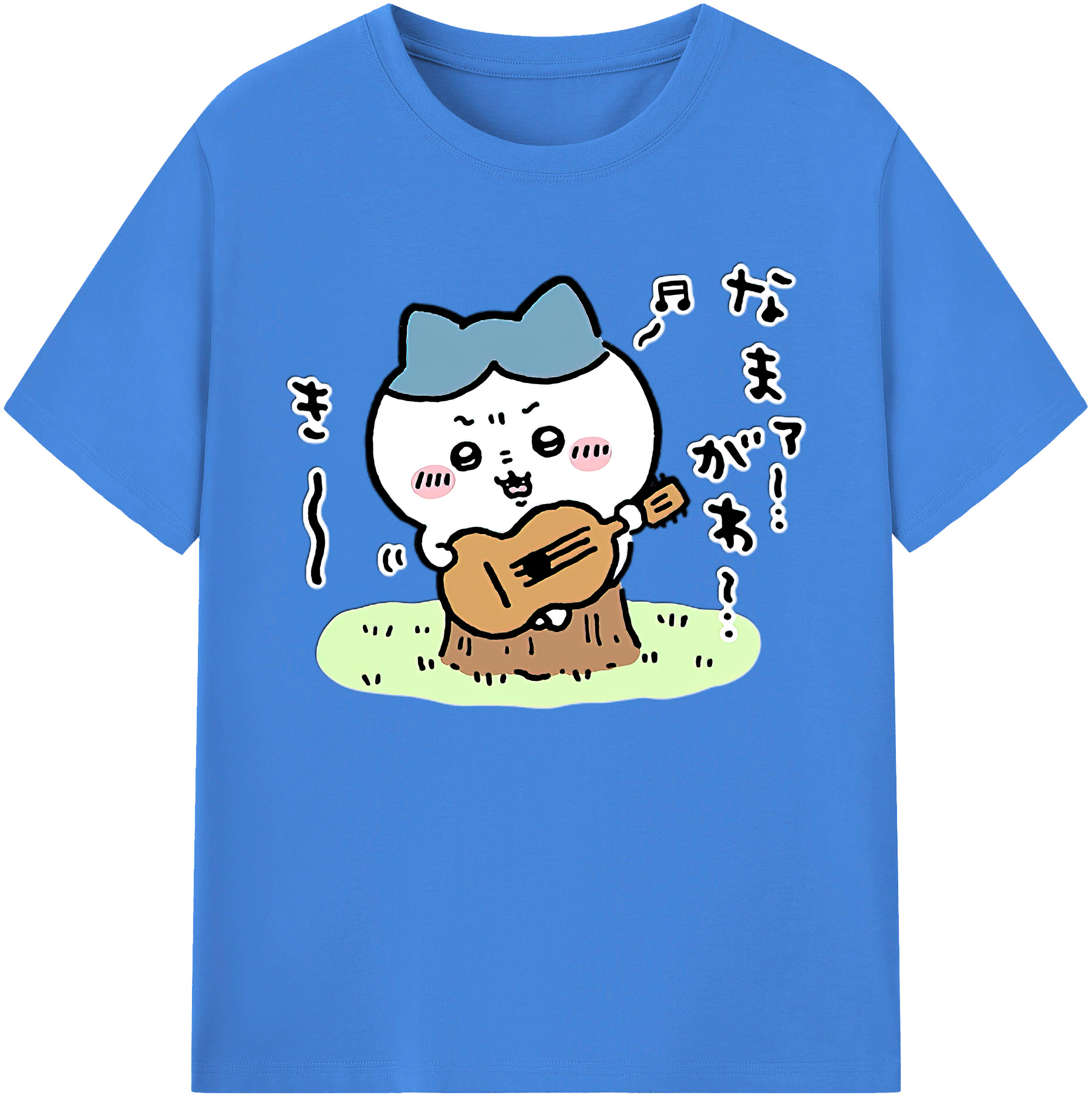（画像用） ちいかわ ハチワレ Chii-kawa hachiware 綿100％ メンズ半袖Tシャツ｜肌触りやわらか＆通気性