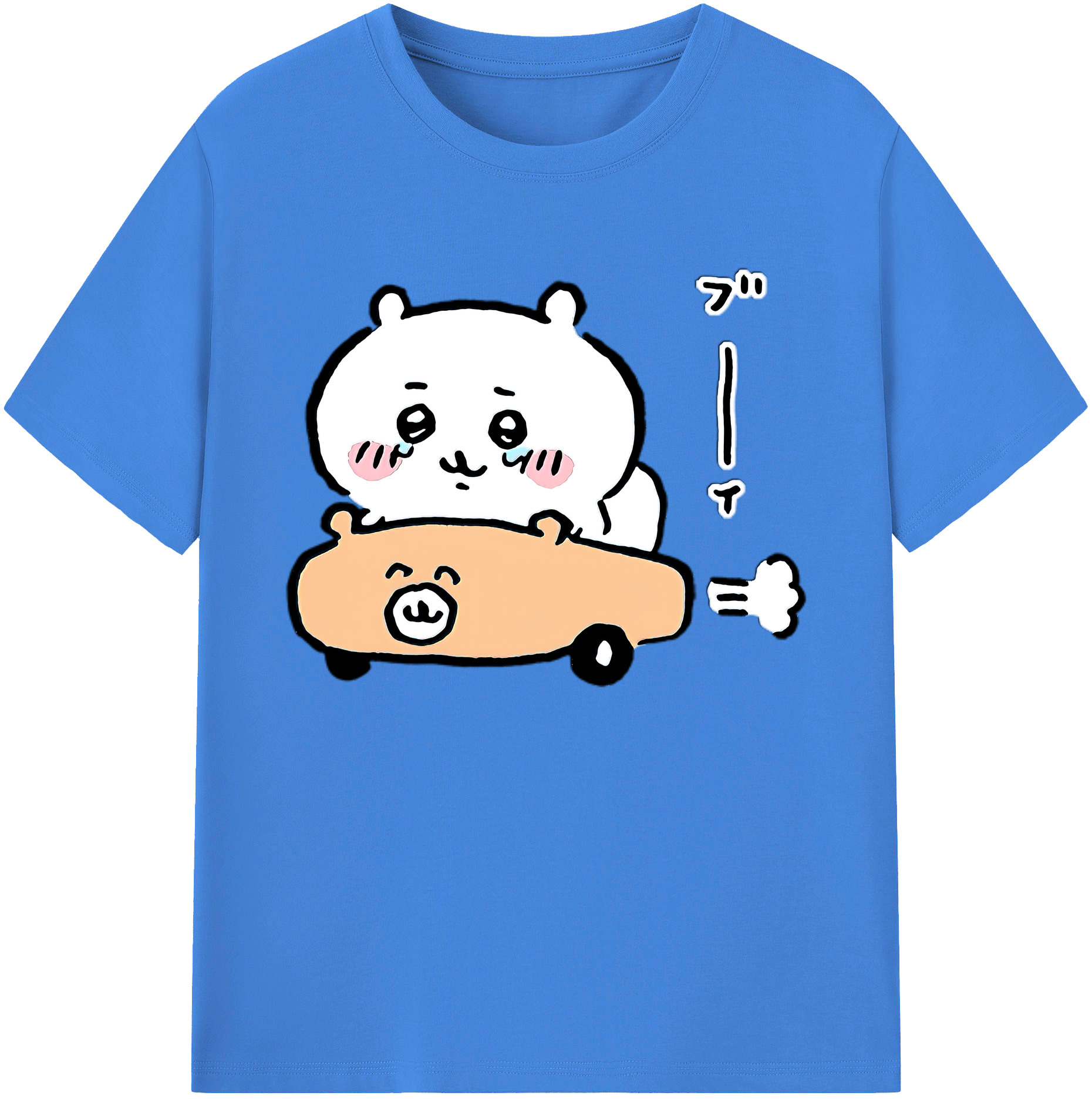 （画像用） ちいかわ ちいかわ Chii-kawa chiikawa 綿100％ メンズ半袖Tシャツ｜肌触りやわらか＆通気性
