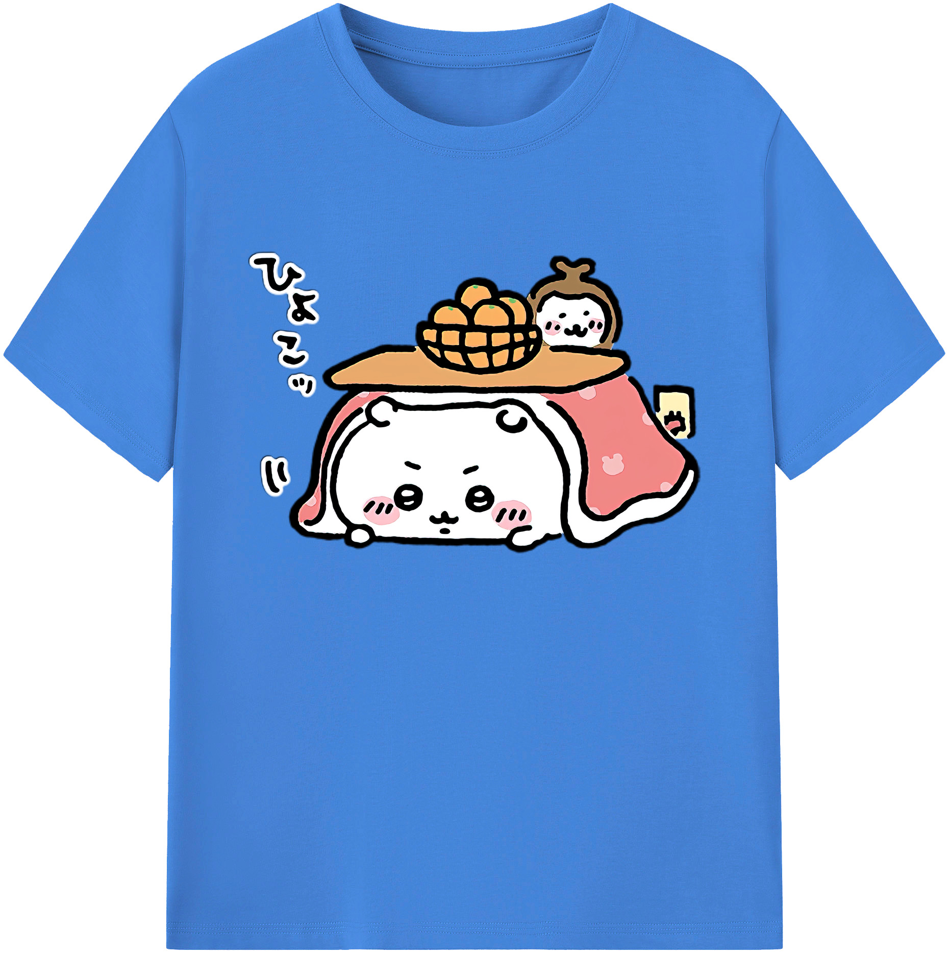 （画像用） ちいかわ ちいかわ Chii-kawa chiikawa 綿100％ メンズ半袖Tシャツ｜肌触りやわらか＆通気性
