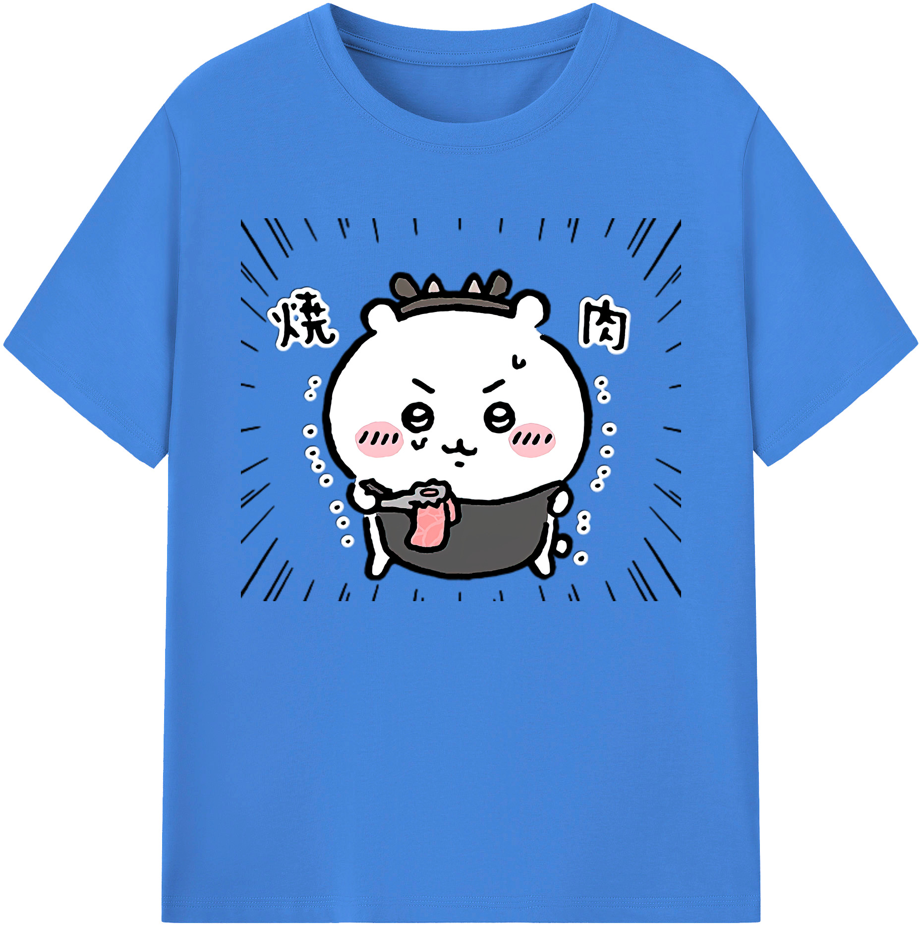 （画像用） ちいかわ ちいかわ Chii-kawa chiikawa 綿100％ メンズ半袖Tシャツ｜肌触りやわらか＆通気性
